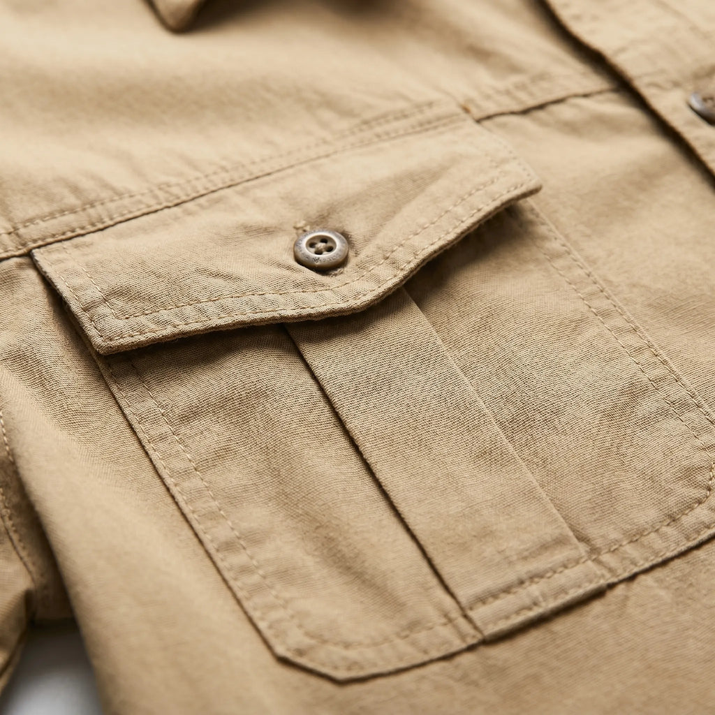 Stridon™ -  Men's Short Sleeve Cargo Shirt -  Casual Weekend Wear