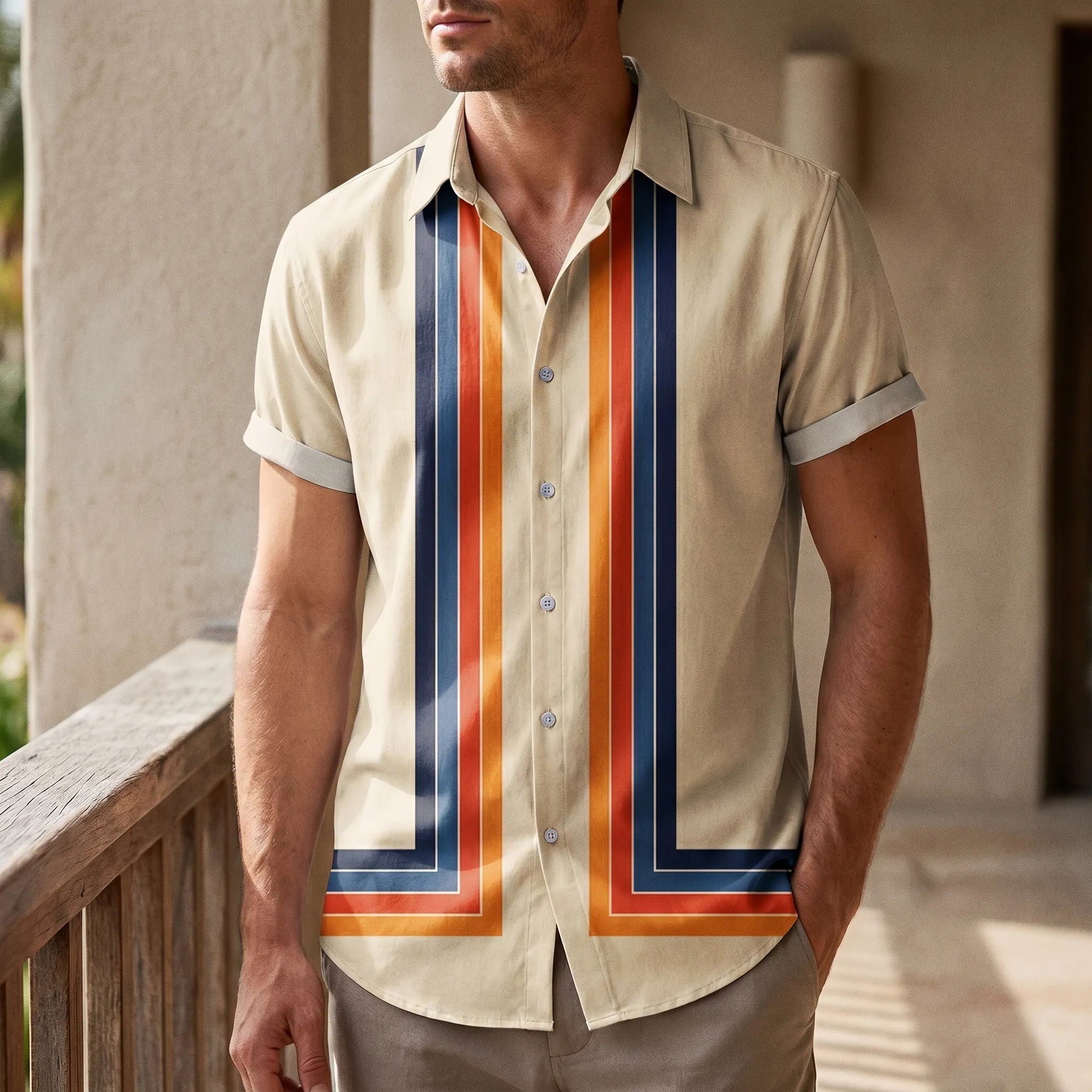 Striox™ -  Men's Short Sleeve Shirt -  Holiday Wear