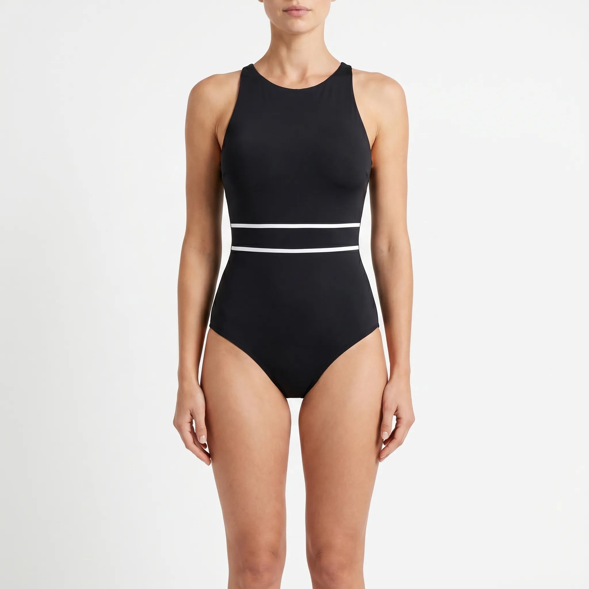SwimVogue™ -  High Neck Swimsuit -  Beach Holidays