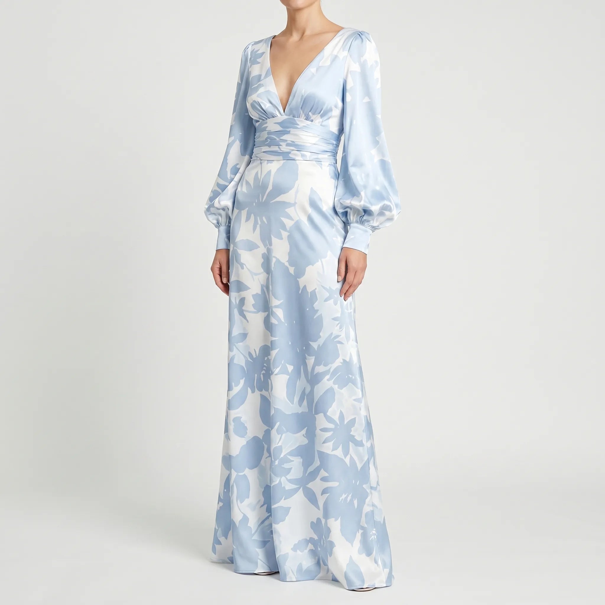Sylphira™ -  Long Sleeve Floral Maxi Dress -  Evening Event Wear