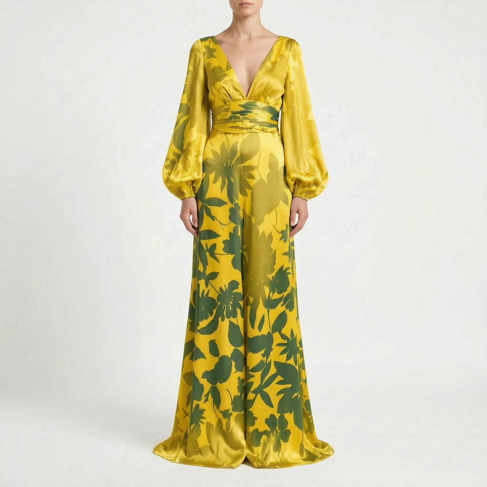 Sylphira™ -  Long Sleeve Floral Maxi Dress -  Evening Event Wear
