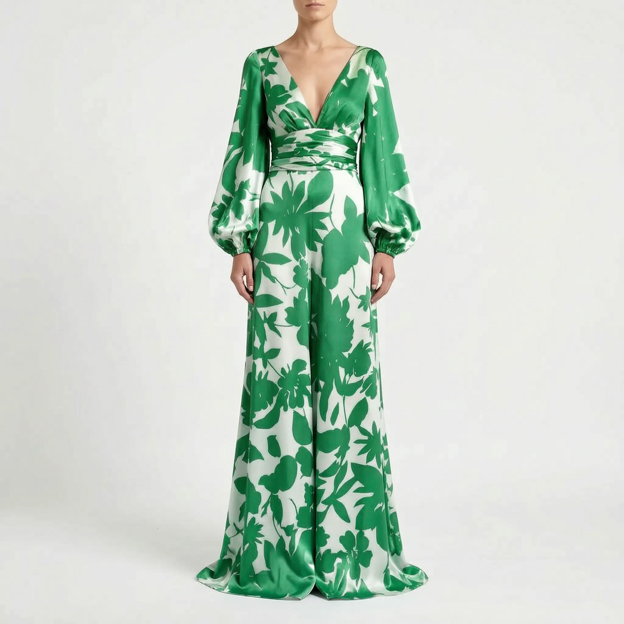 Sylphira™ -  Long Sleeve Floral Maxi Dress -  Evening Event Wear