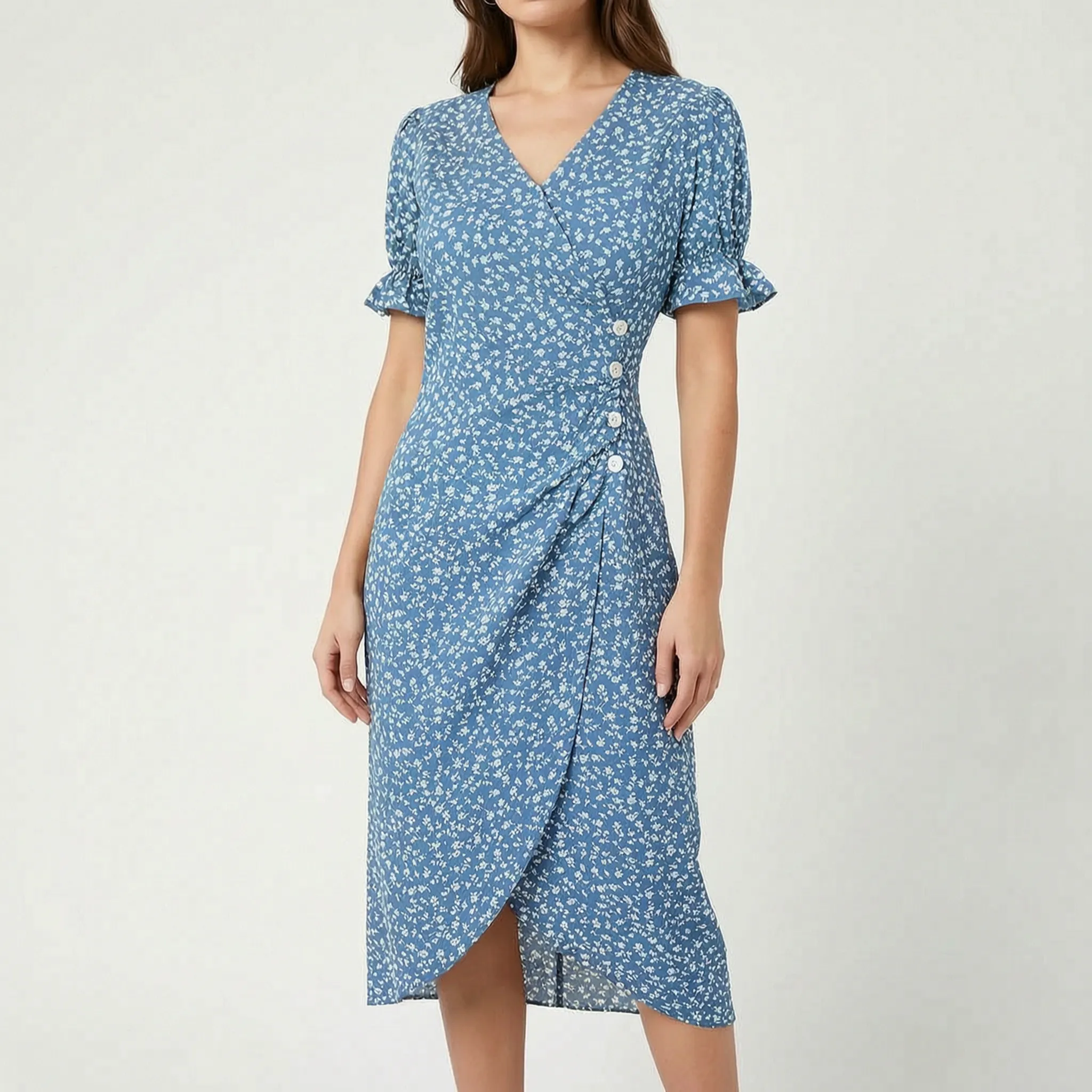 Sylvene™ -  Floral Midi Dress -  Weekend Social Events