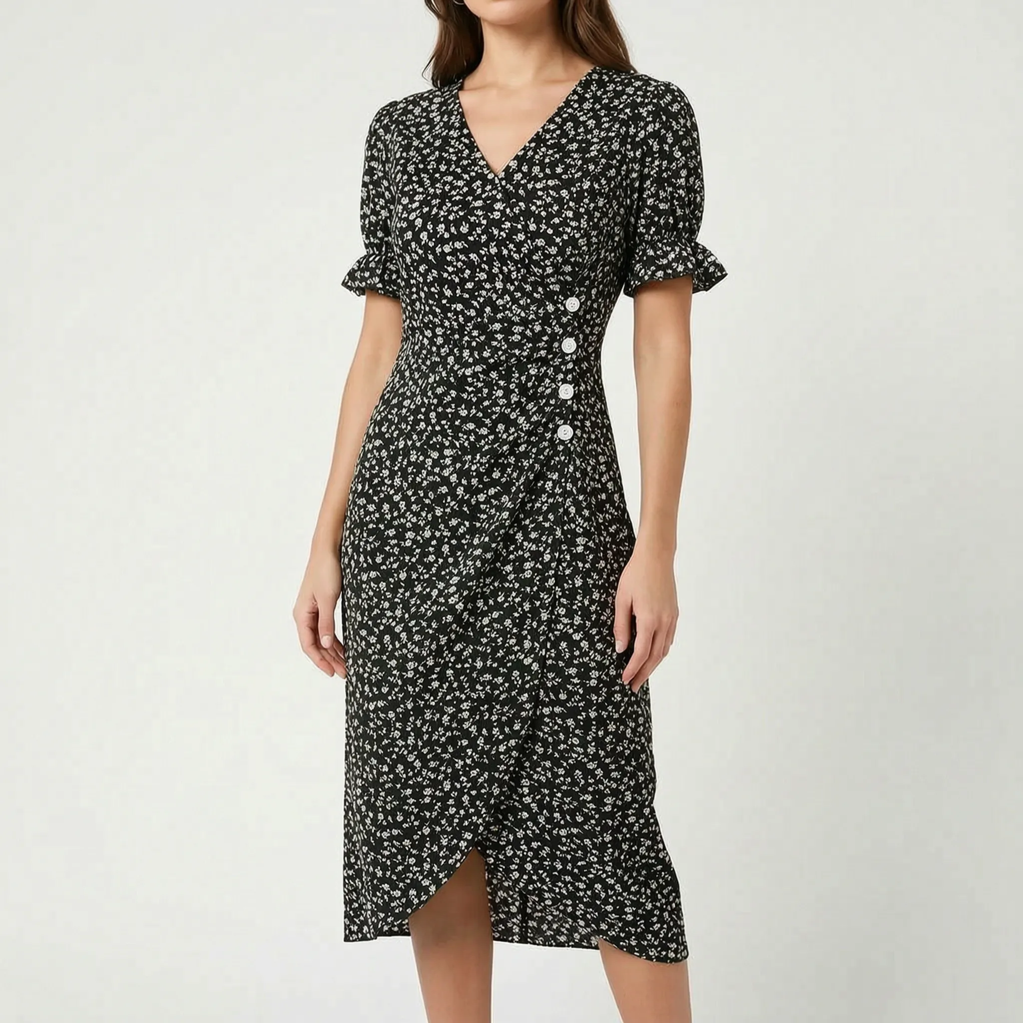 Sylvene™ -  Floral Midi Dress -  Weekend Social Events