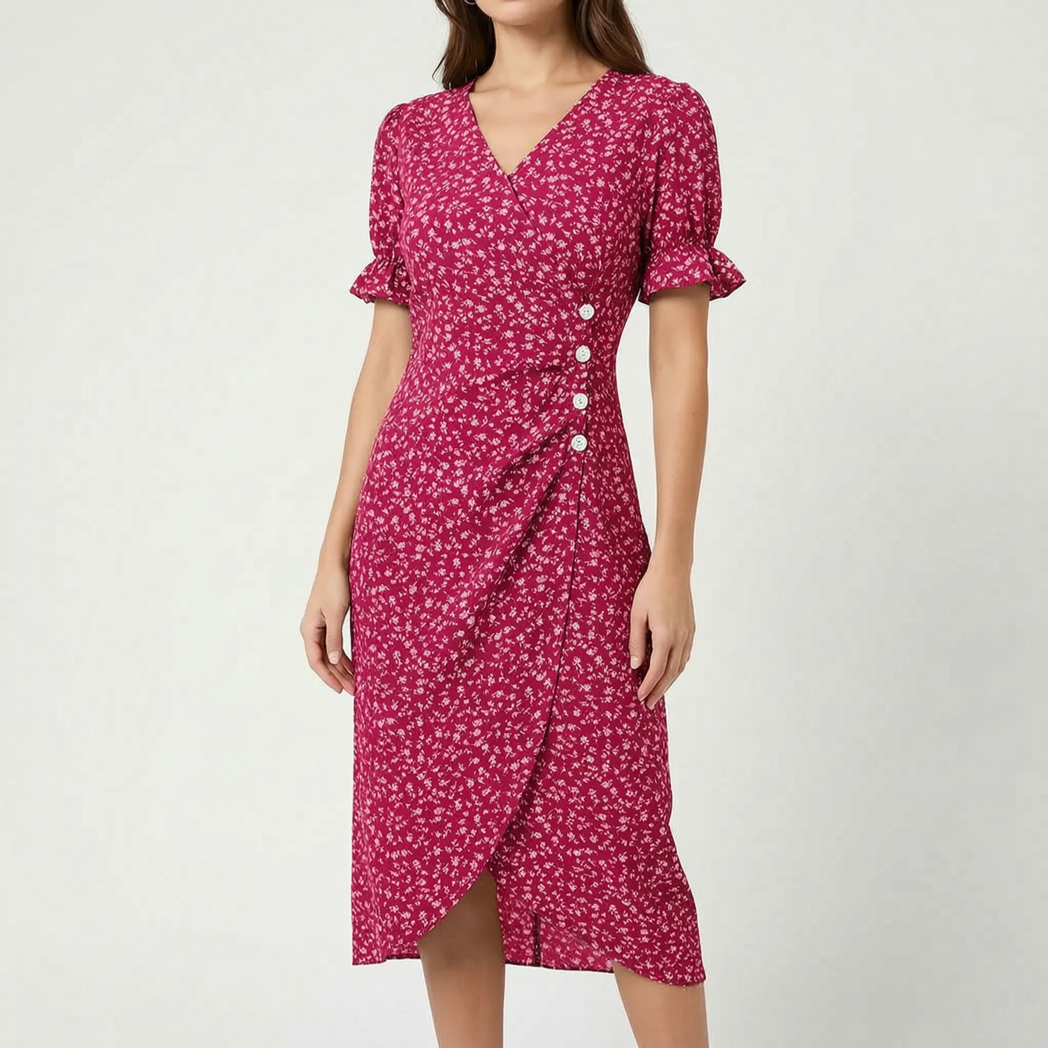 Sylvene™ -  Floral Midi Dress -  Weekend Social Events