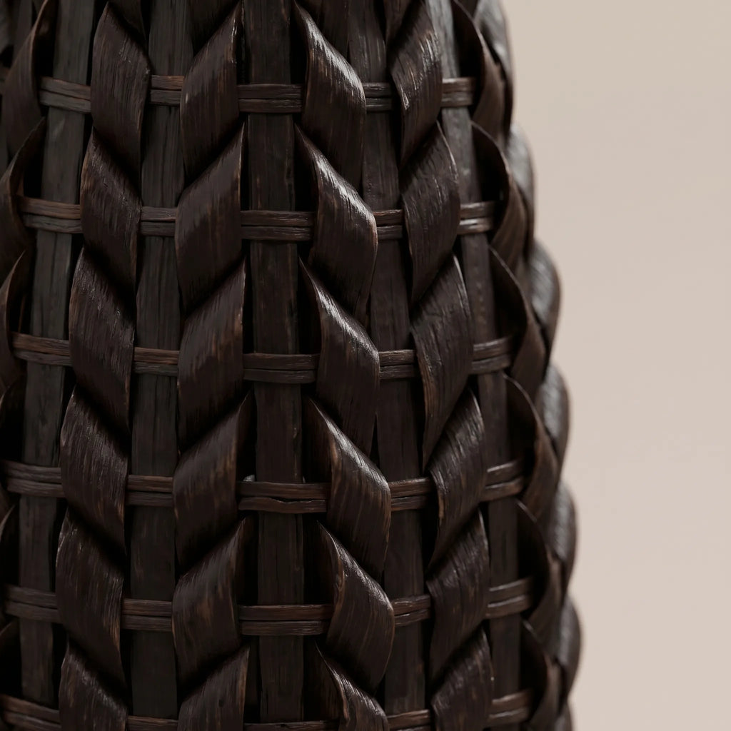 Sylvica™ -  Tall Woven Floor Vase -  Displaying Dried Flowers