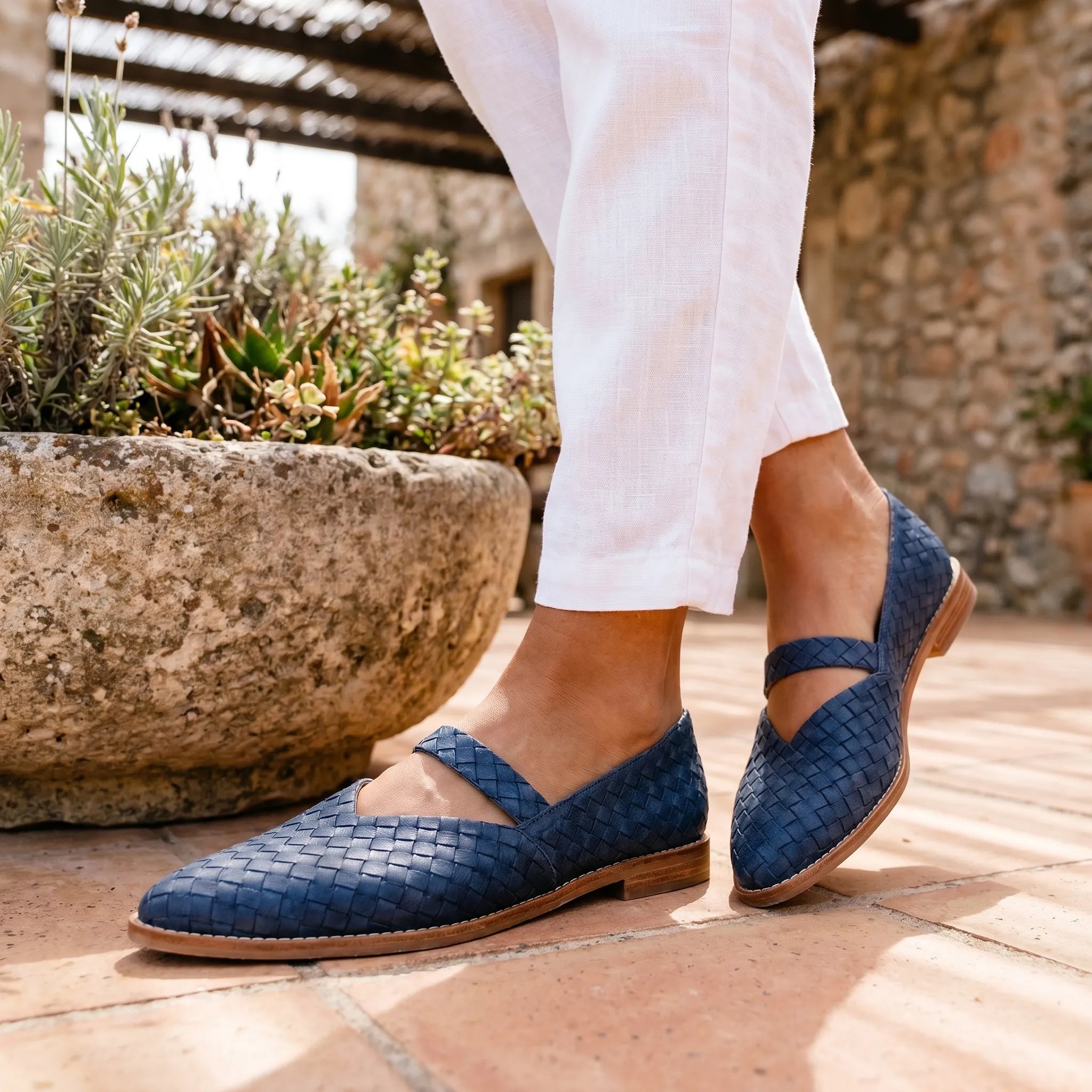 Tessina™ -  Woven Pointed Toe Mules -  Easy Slip-On Wear