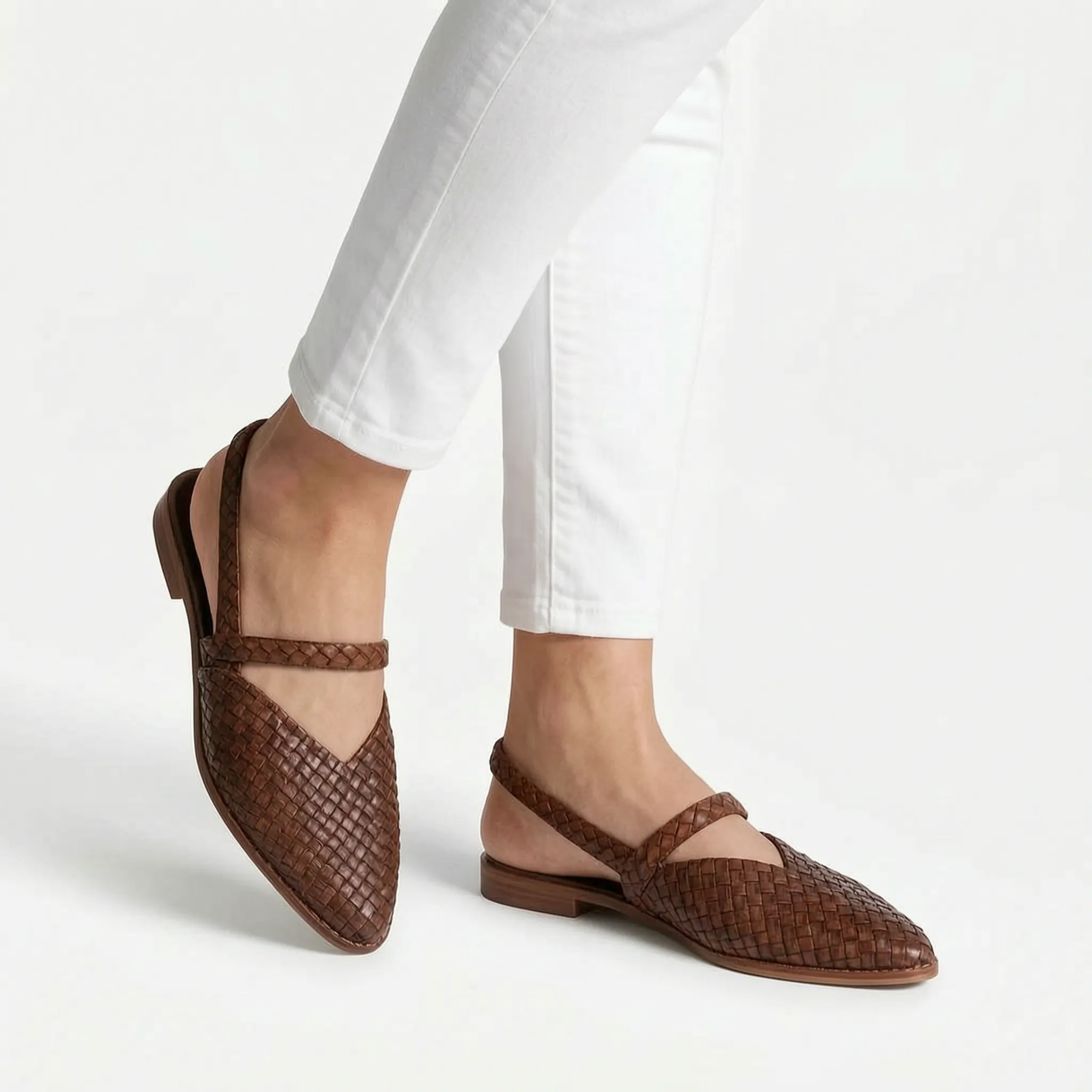 Tessina™ -  Woven Pointed Toe Mules -  Easy Slip-On Wear