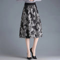 Texara™ -  High-Waisted A-Line Midi Skirt -  Smart-Casual Styling