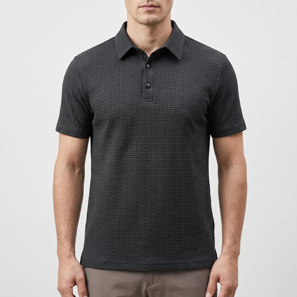 Texturis™ -  Textured Knit Polo Shirt -  Smart Casual Dressing
