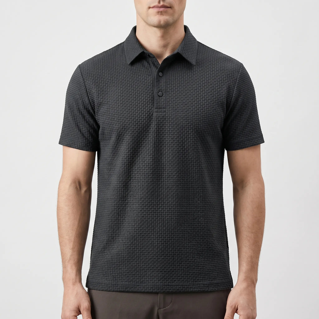 Texturis™ -  Textured Knit Polo Shirt -  Smart Casual Dressing
