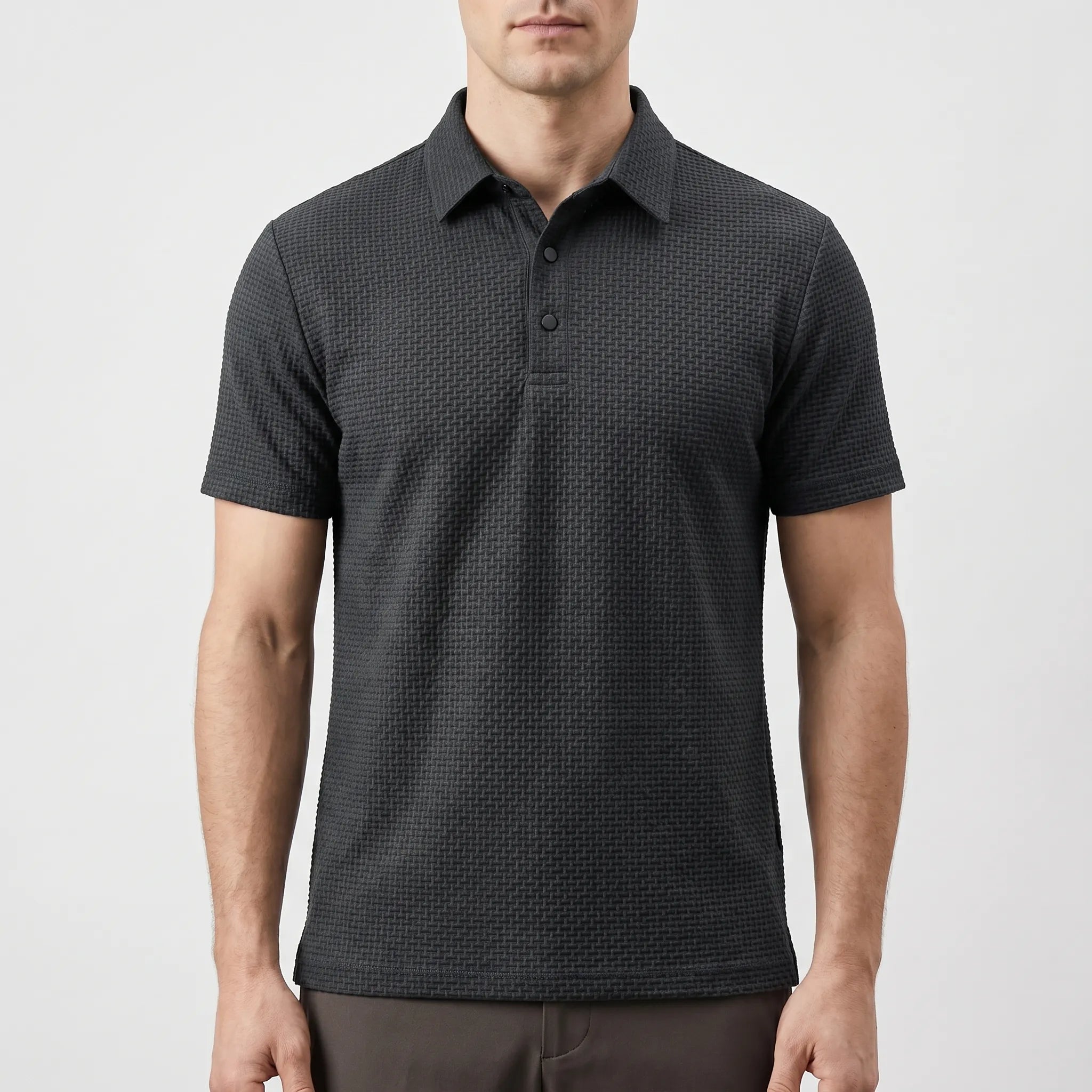 Texturis™ -  Textured Knit Polo Shirt -  Smart Casual Dressing