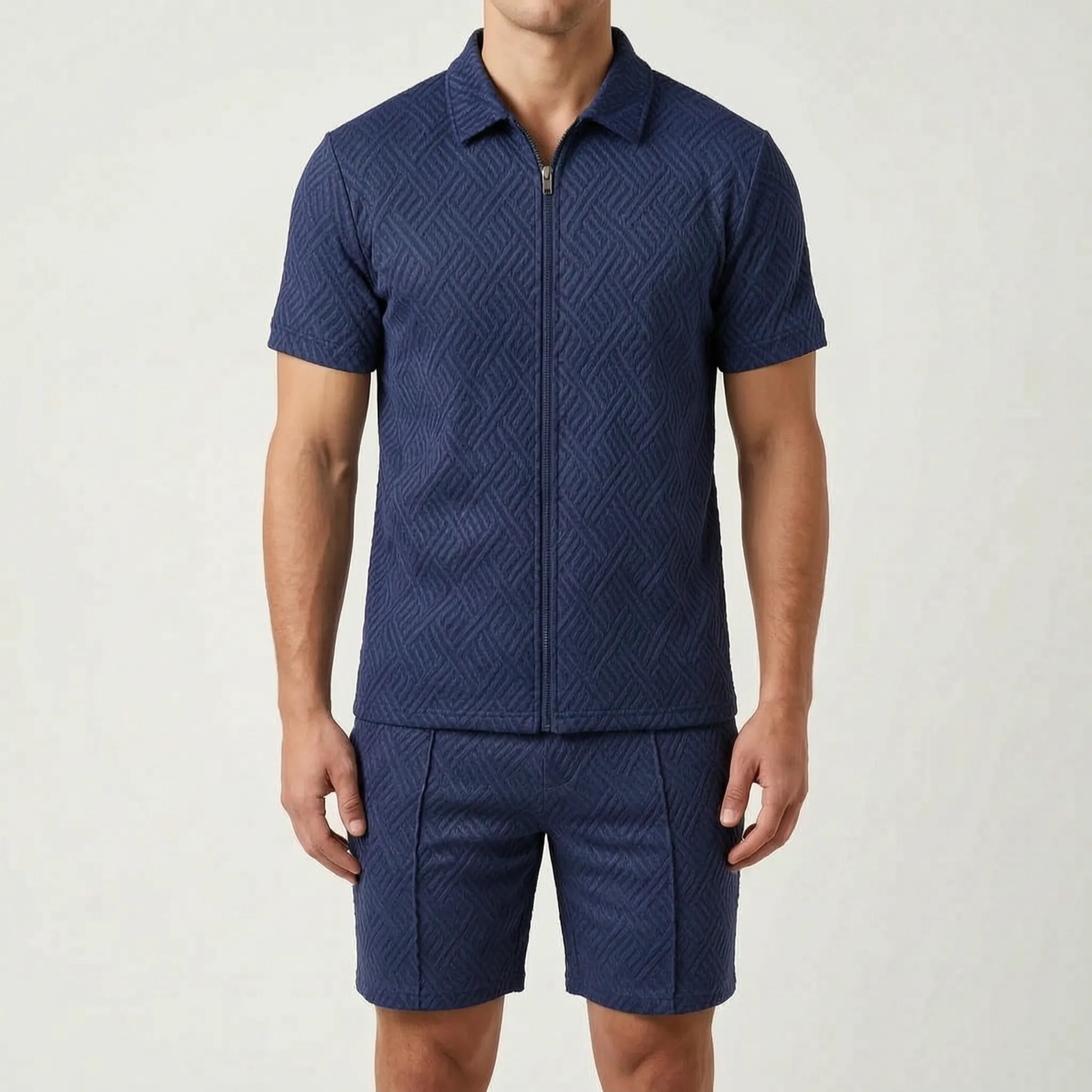 Thraydon™ -  Men's Zip-Up Polo Set -  Casual Summer Outings