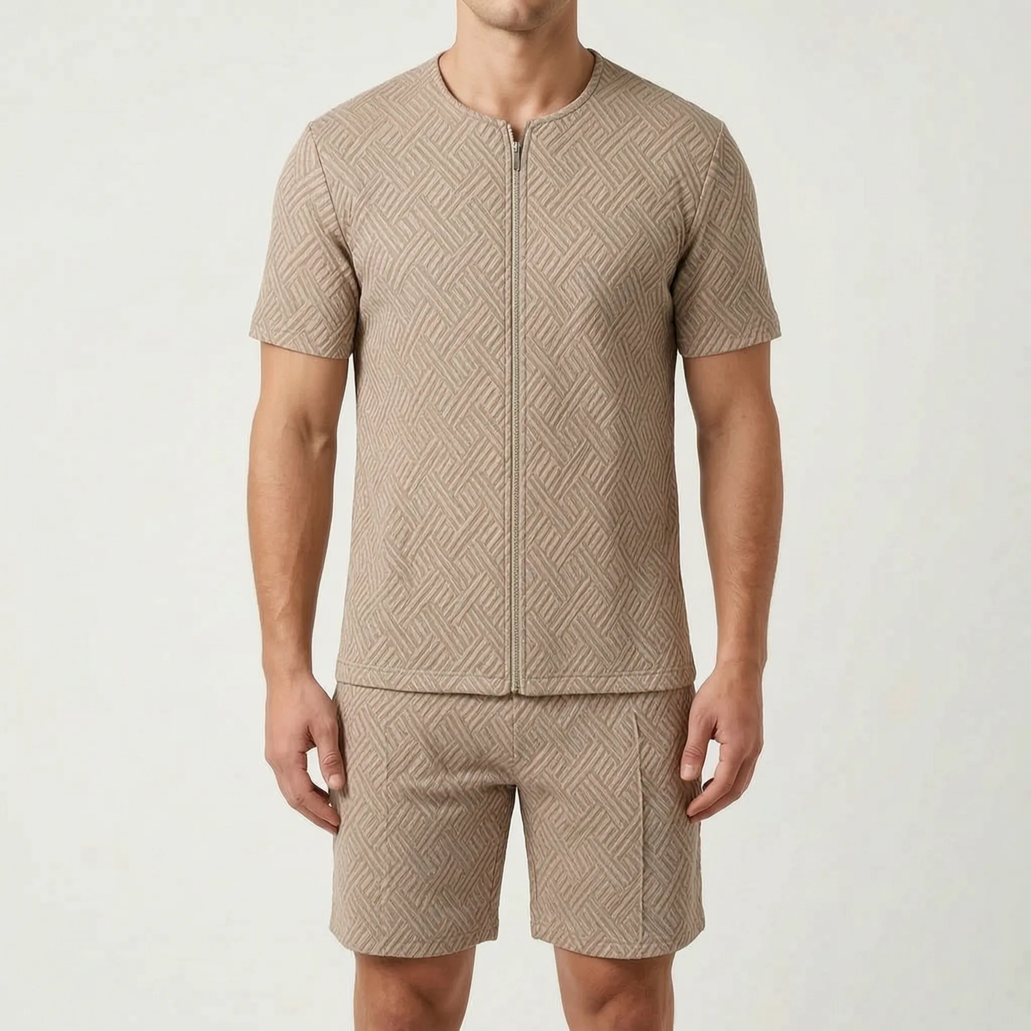 Thraydon™ -  Men's Zip-Up Polo Set -  Casual Summer Outings