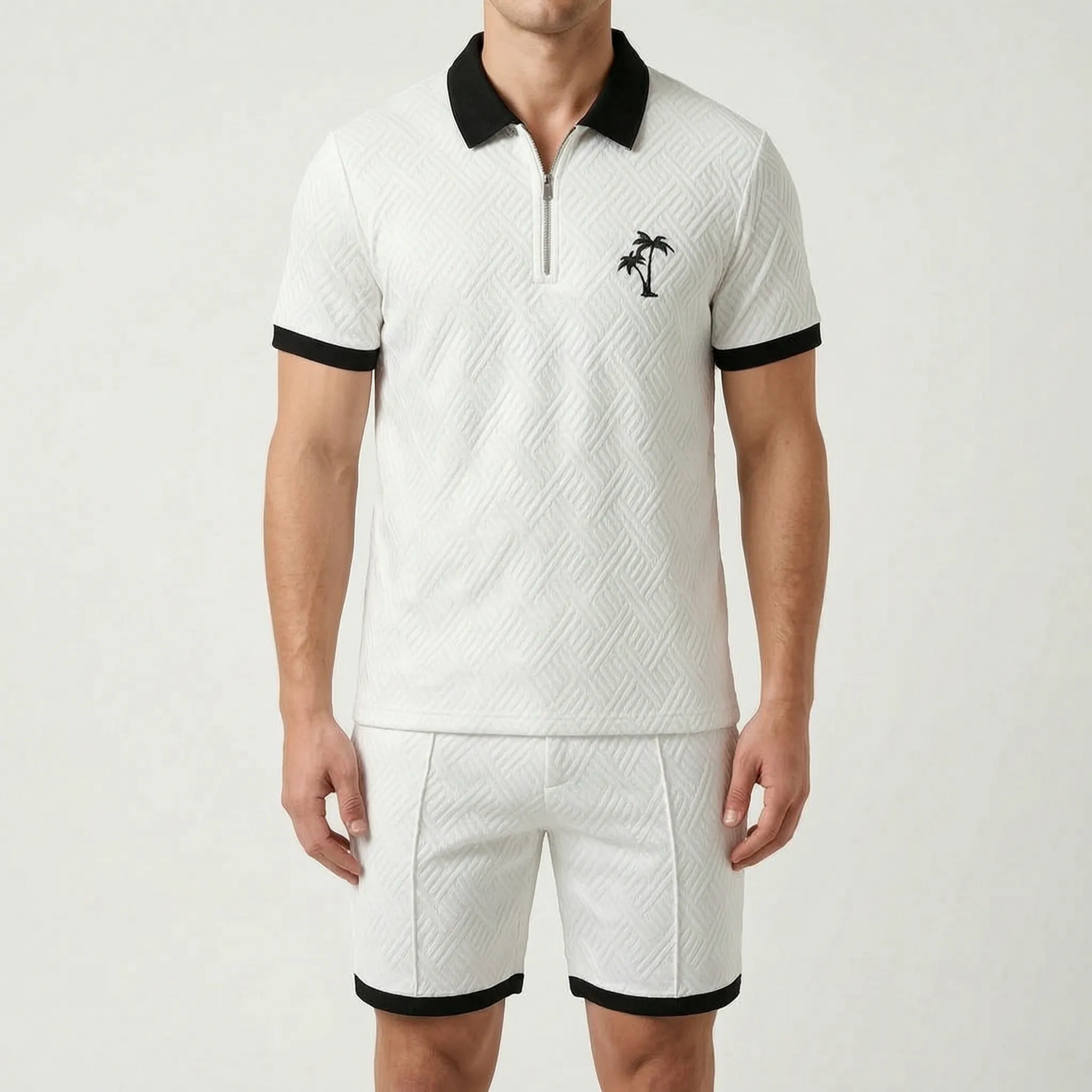 Thraydon™ -  Men's Zip-Up Polo Set -  Casual Summer Outings