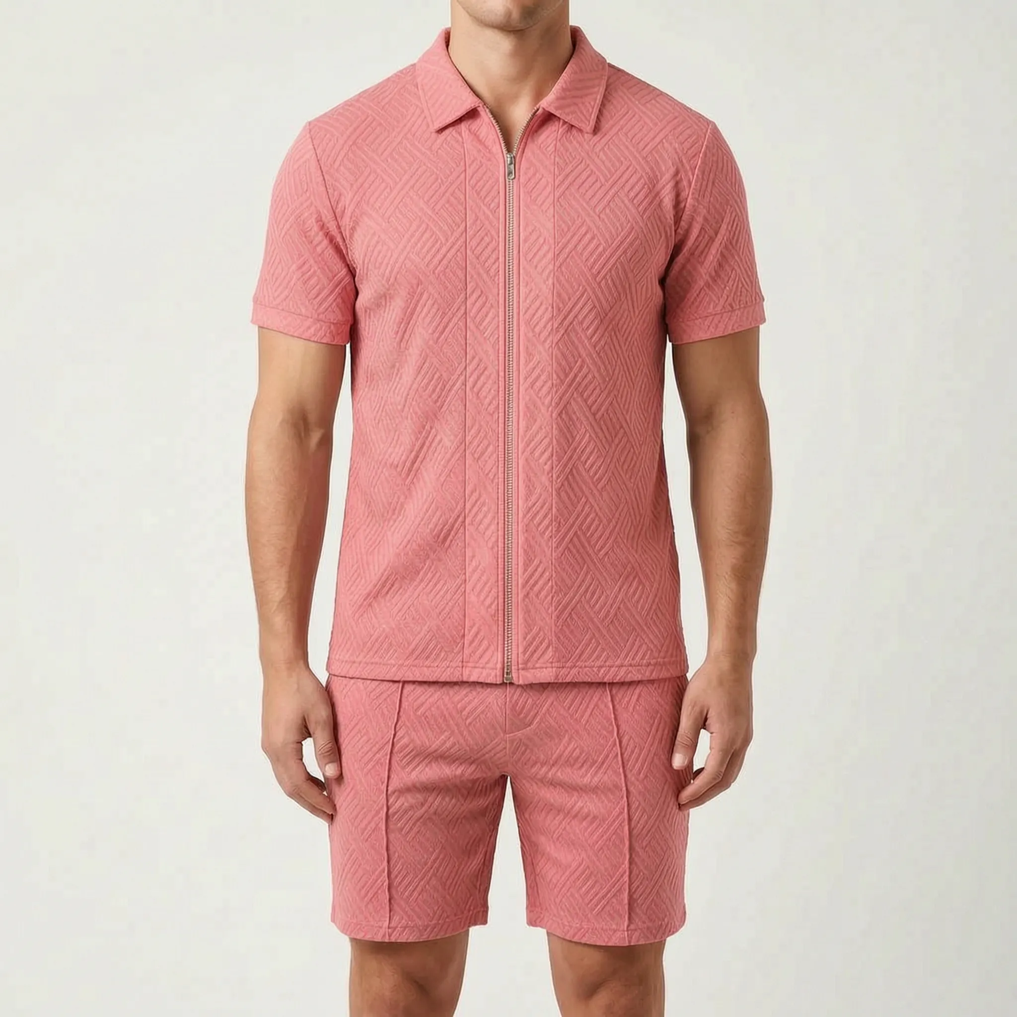 Thraydon™ -  Men's Zip-Up Polo Set -  Casual Summer Outings