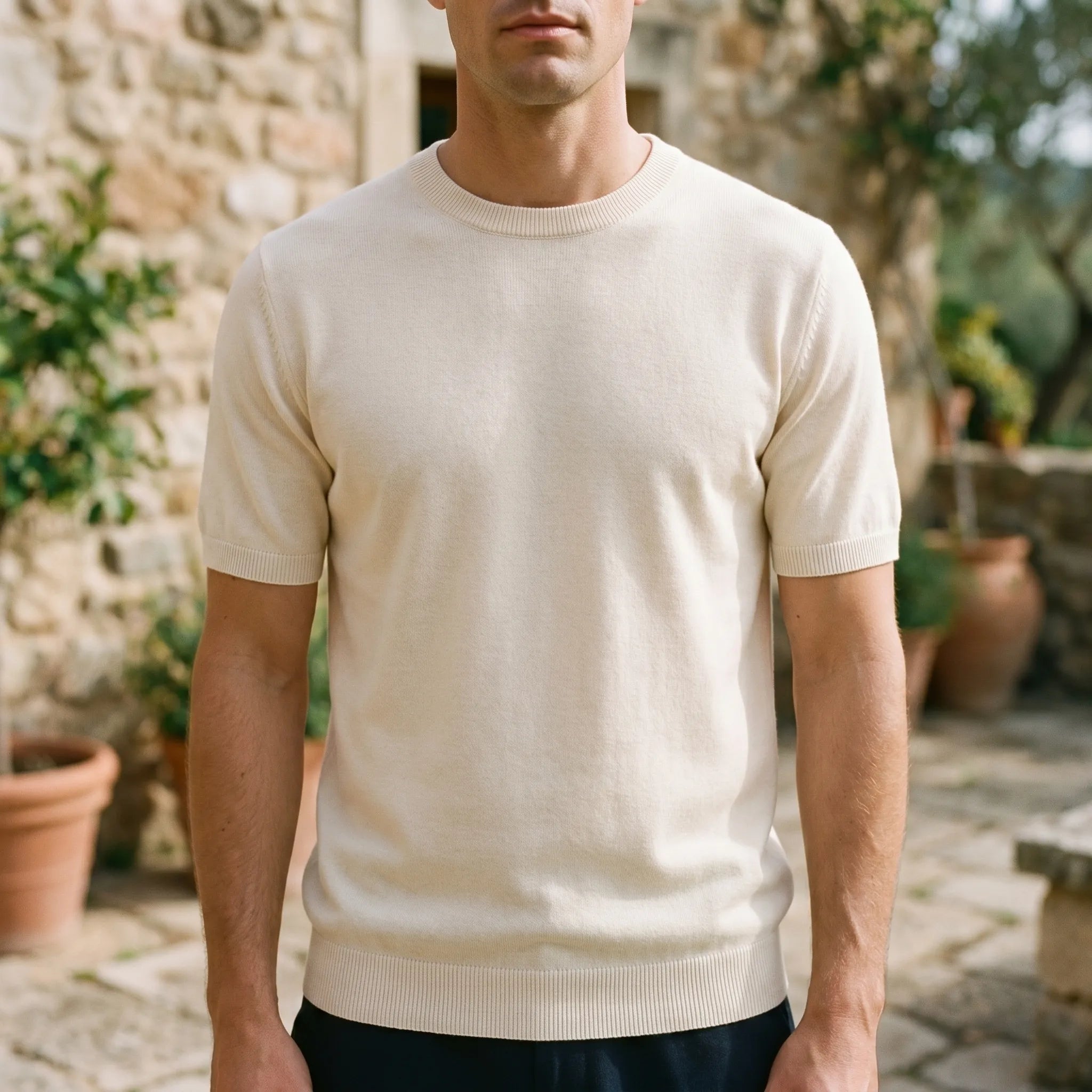 Threado™ -  Men's Knitted Short Sleeve Shirt -  Weekend City Walks
