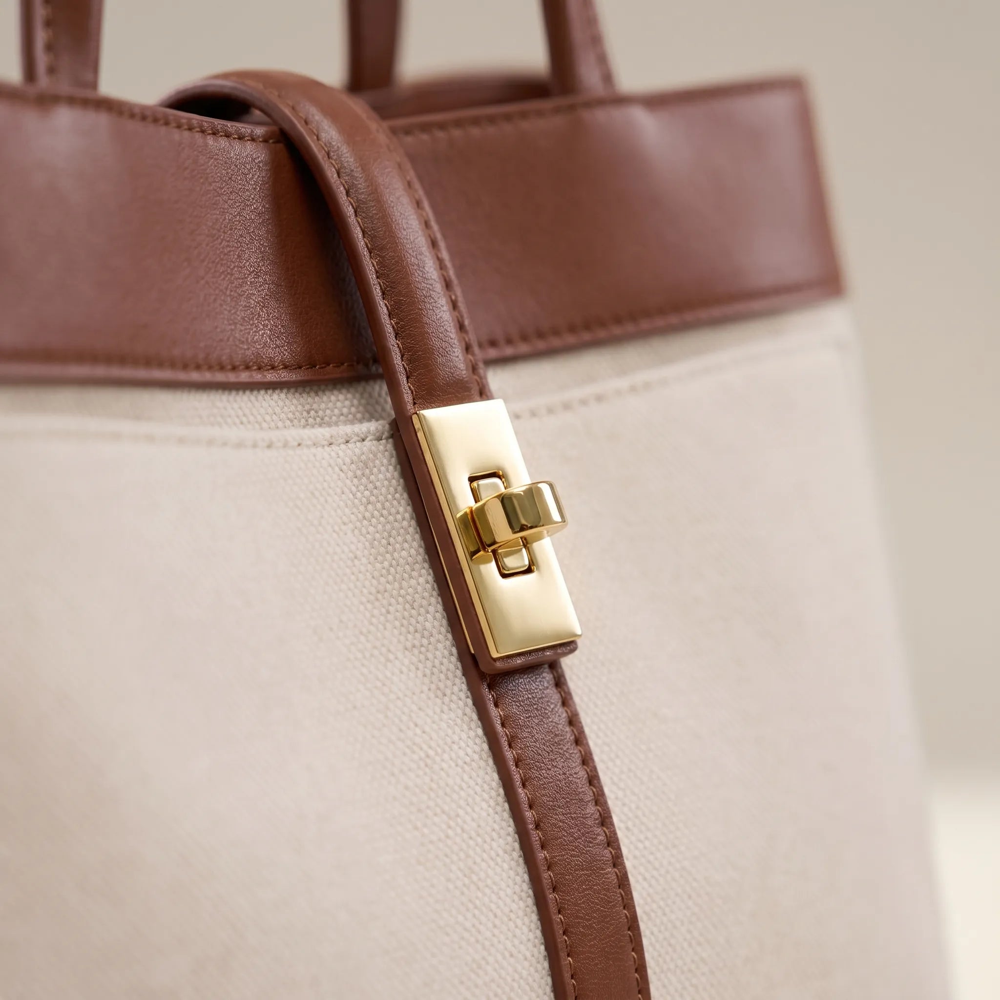 Tovian™ -  Structured Colour-Block Tote Bag -  Daily Work Commutes