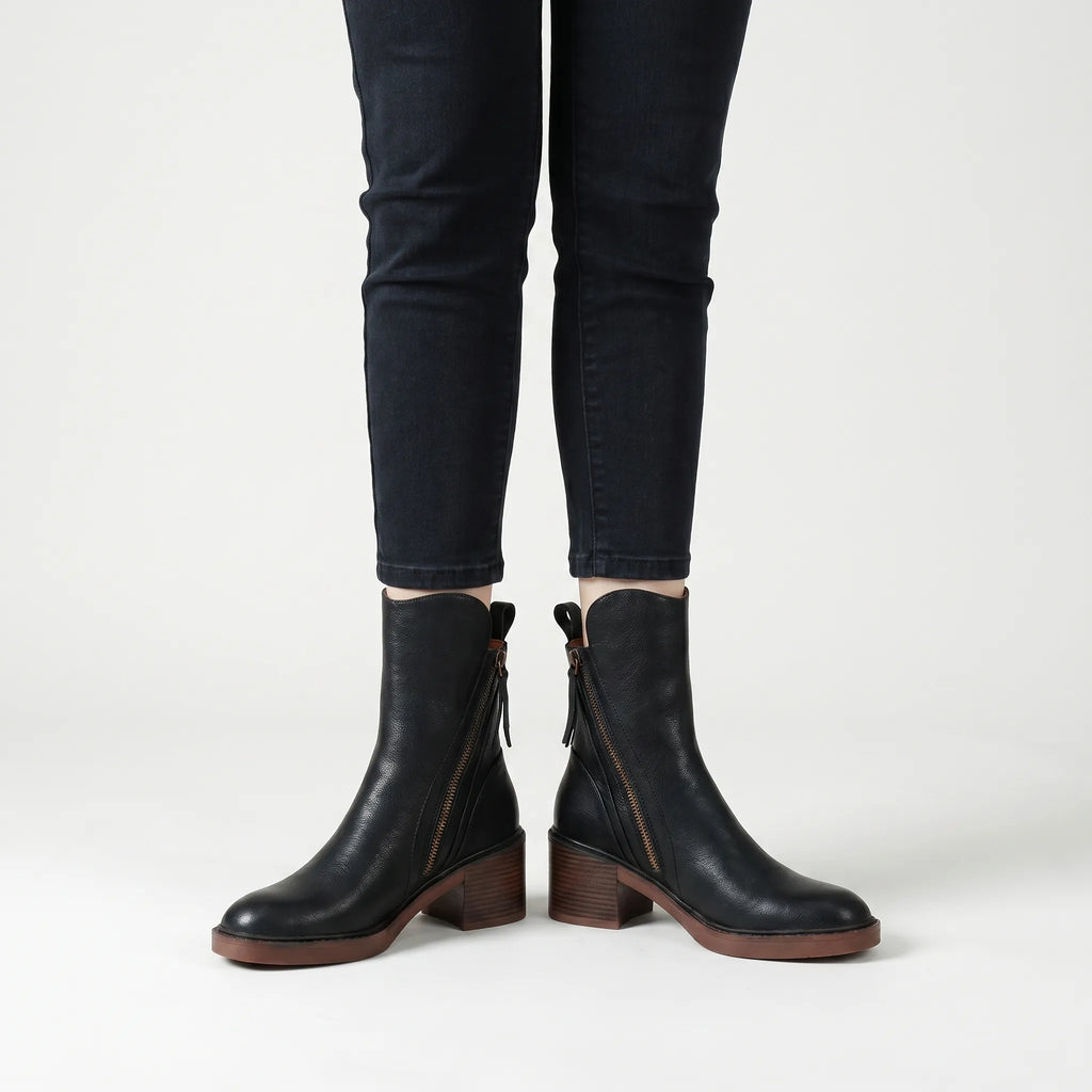 Treston™ -  Mid Heel Ankle Boot -  Everyday Casual Wear