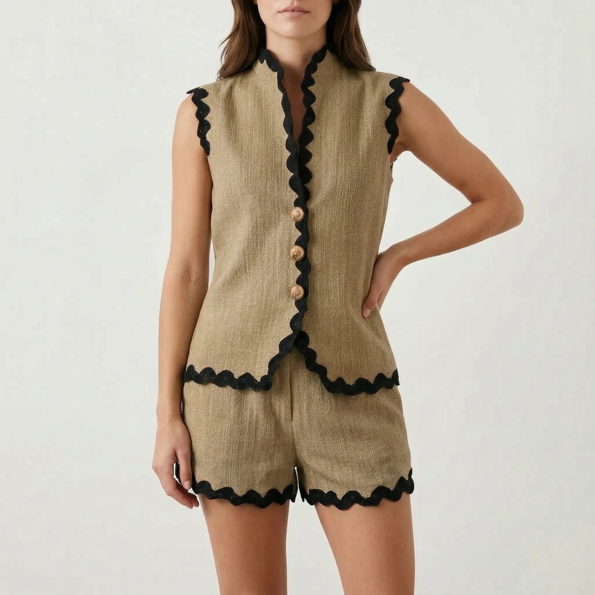 Trimelle™ -  Two-Piece Shorts Set -  Warm-Weather Styling