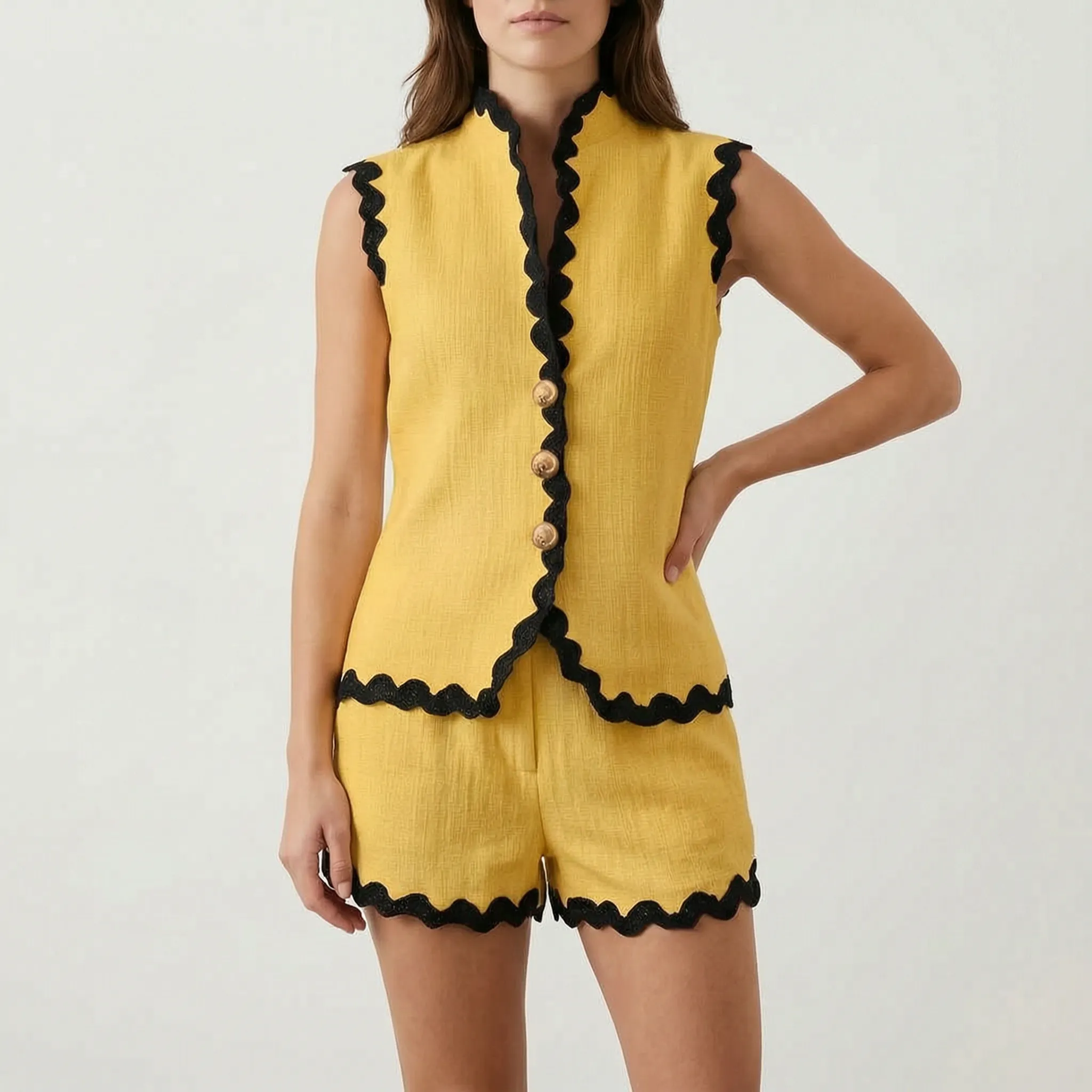 Trimelle™ -  Two-Piece Shorts Set -  Warm-Weather Styling