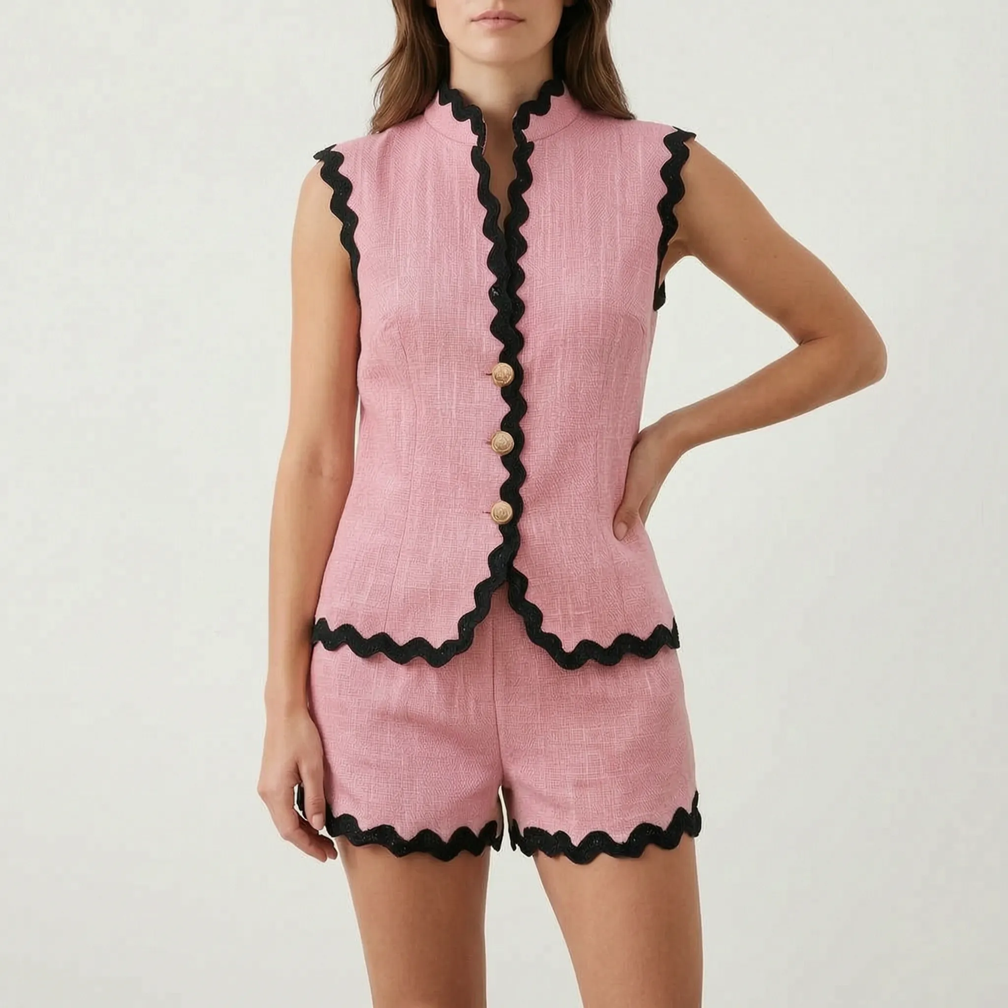 Trimelle™ -  Two-Piece Shorts Set -  Warm-Weather Styling