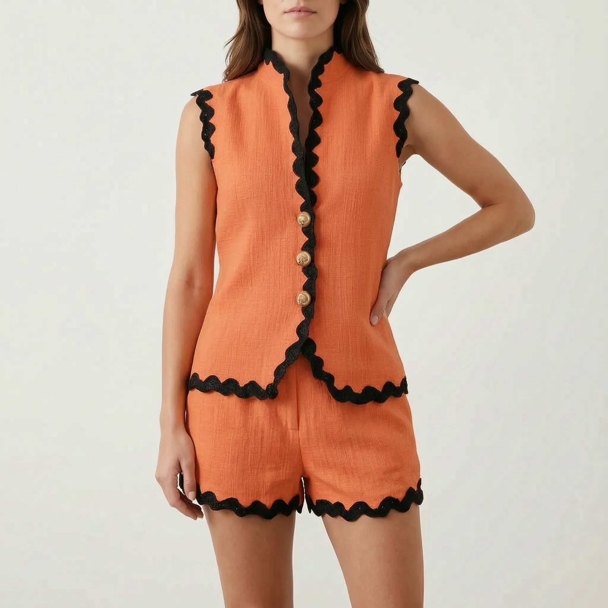 Trimelle™ -  Two-Piece Shorts Set -  Warm-Weather Styling