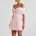 Tulienne™ -  Off-Shoulder Mini Dress -  Attending Formal Weddings