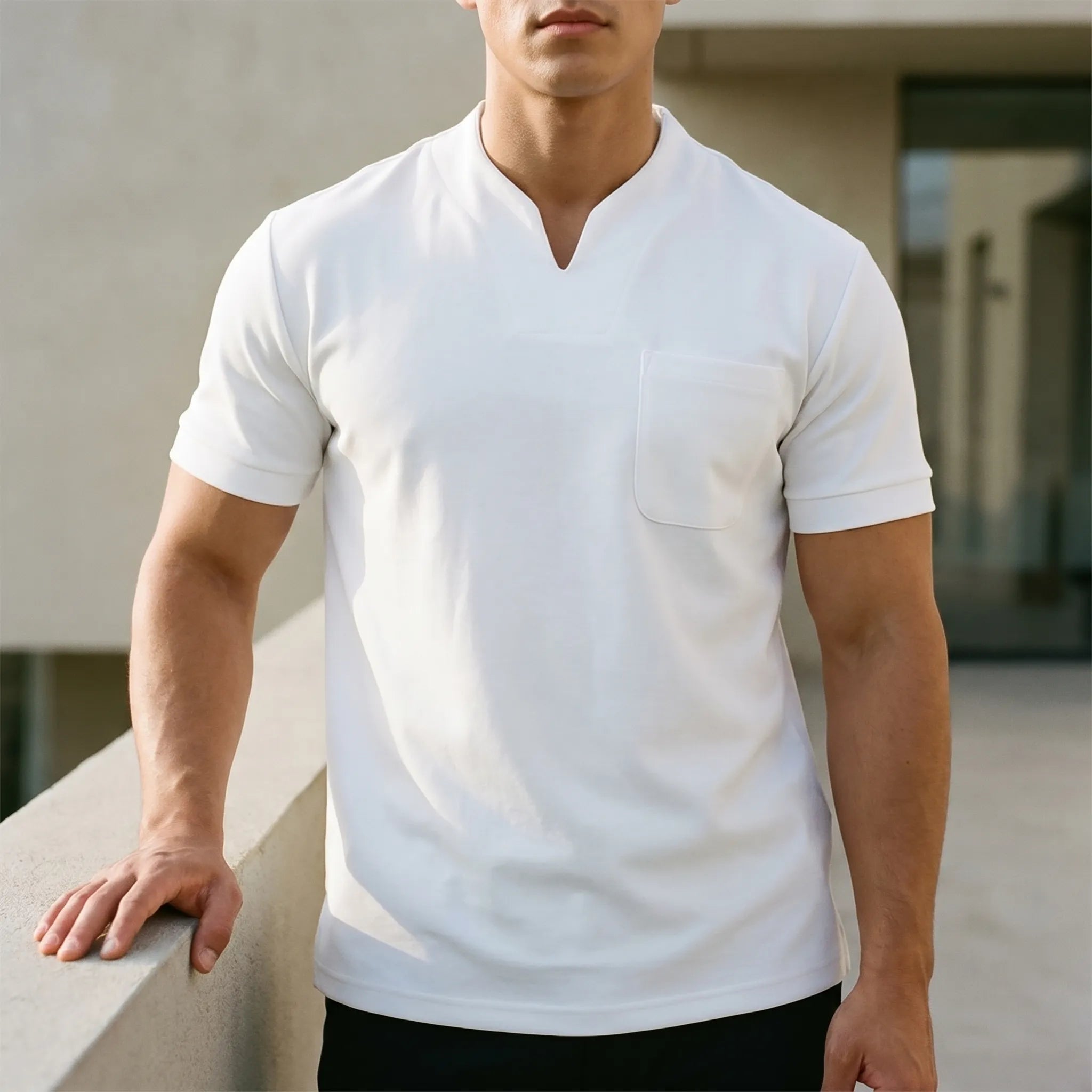 Vancor™ -  Men's Notch-Neck Shirt -  Smart-Casual Events