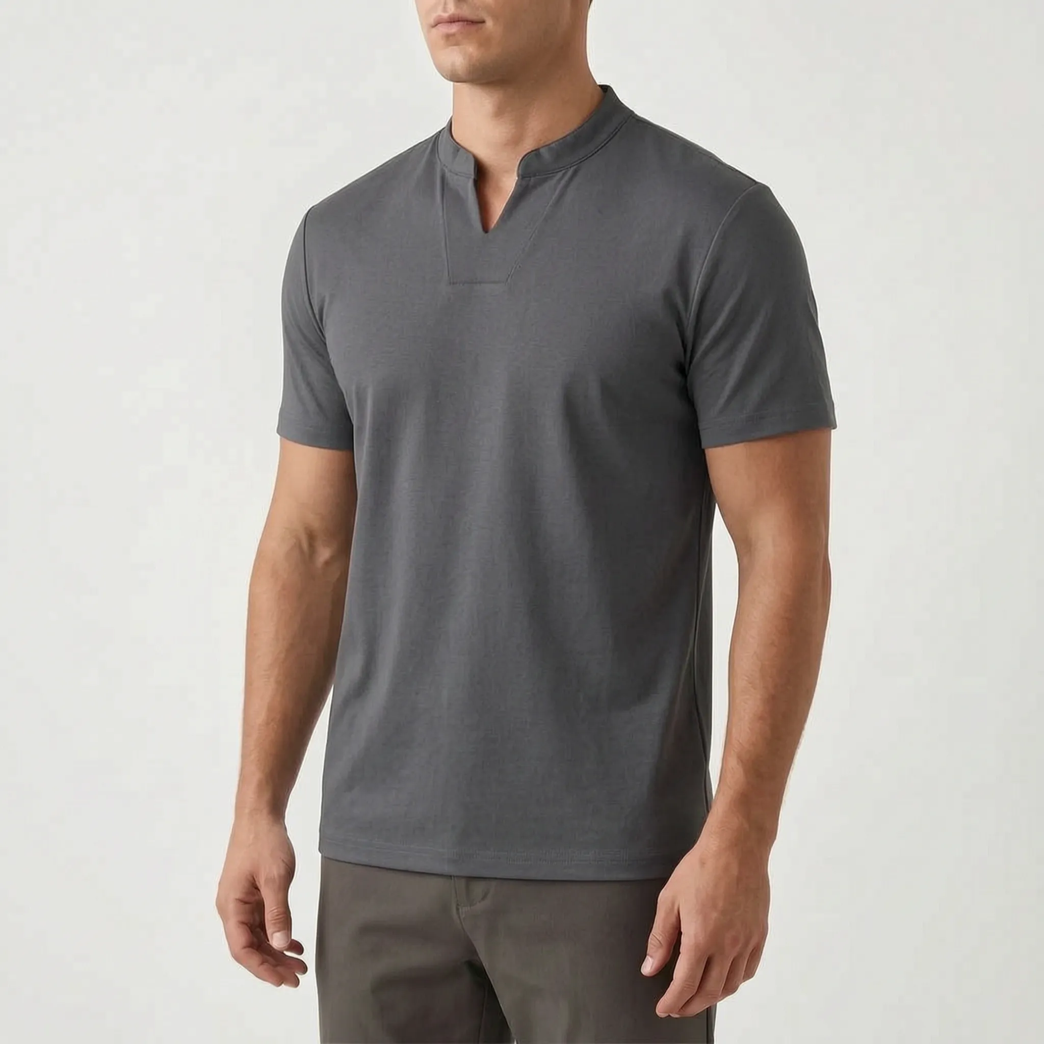 Vancor™ -  Men's Notch-Neck Shirt -  Smart-Casual Events