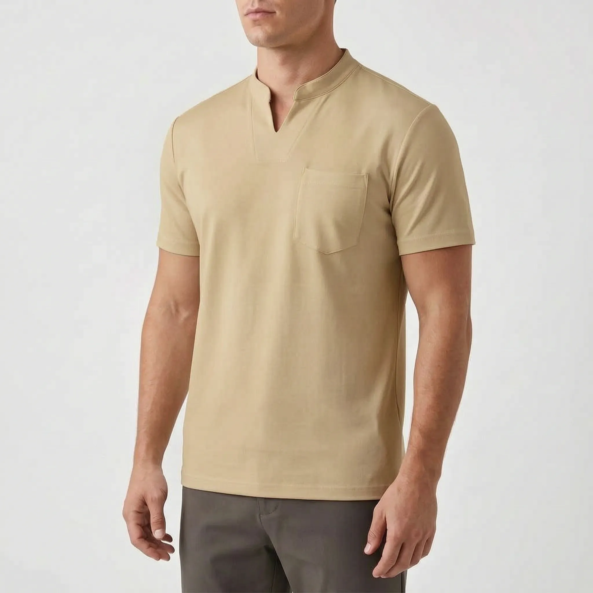 Vancor™ -  Men's Notch-Neck Shirt -  Smart-Casual Events
