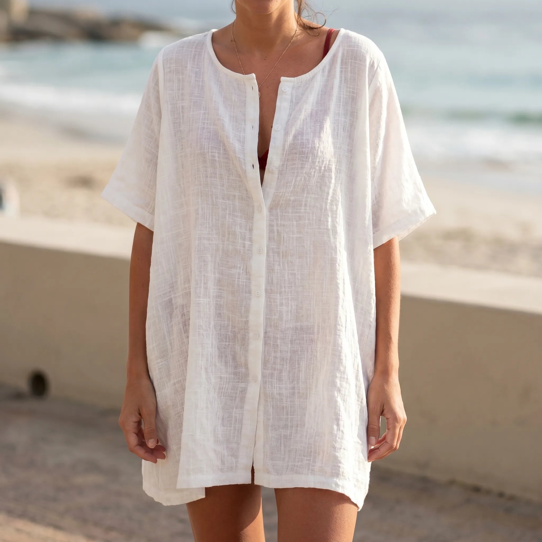 Vayda™ -  Relaxed Beach Cover-Up -  Layering Over Swimwear