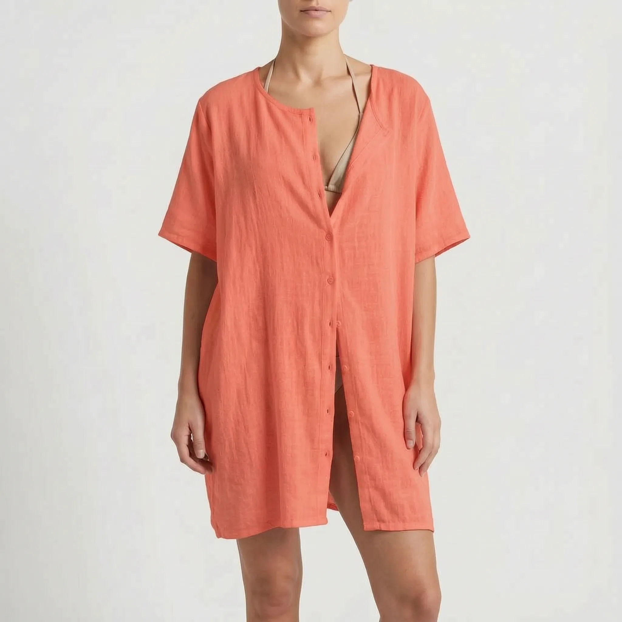 Vayda™ -  Relaxed Beach Cover-Up -  Layering Over Swimwear