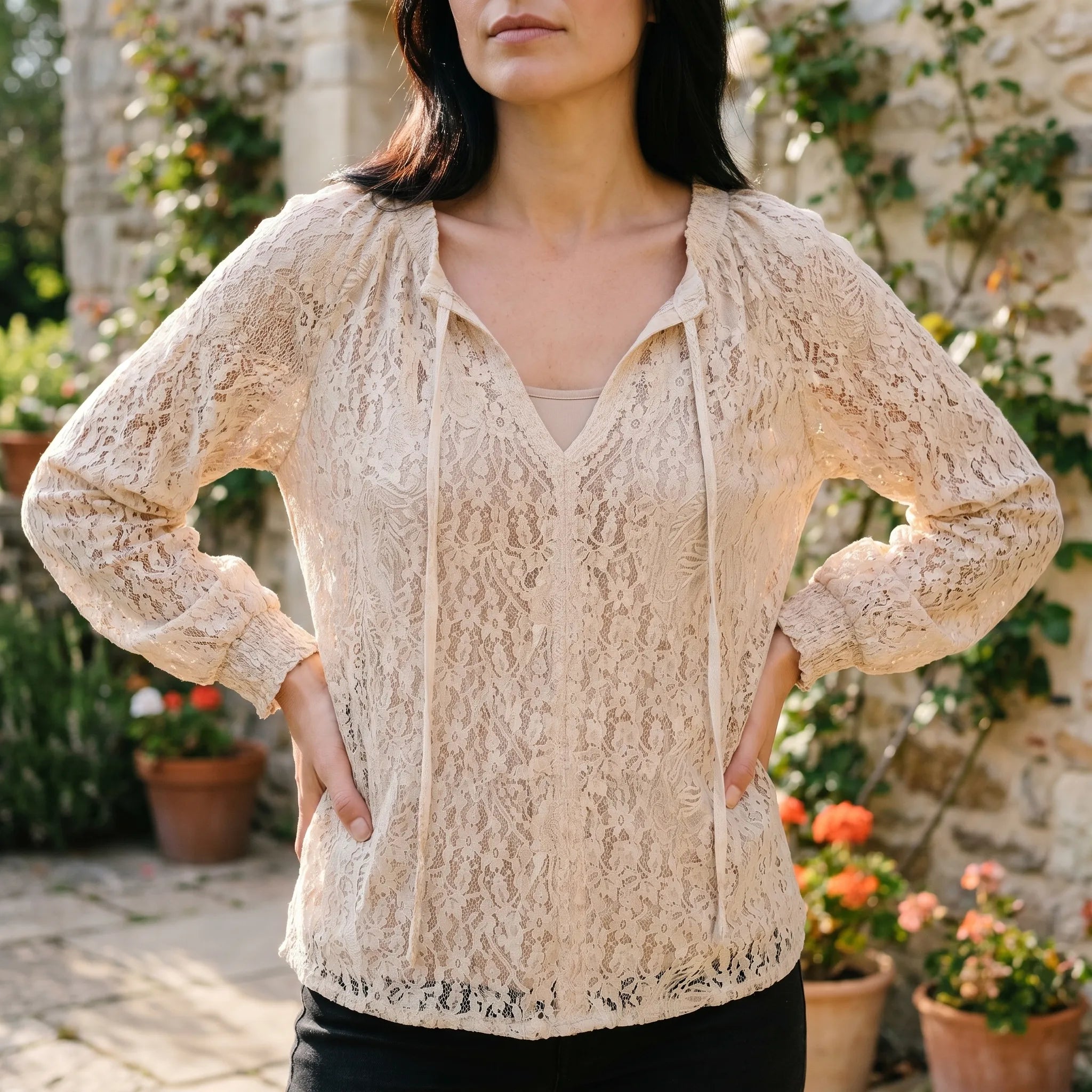 Vayuna™ -  Bohemian Style Long Sleeve Blouse -  Casual Weekend Outings
