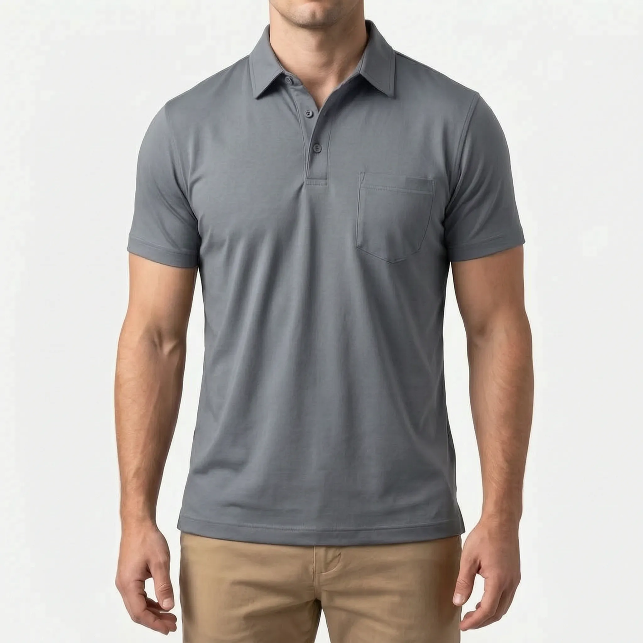 Vellaro™ -  Fitted Men's Short Sleeve Polo Shirt -  Smart Casual Dressing