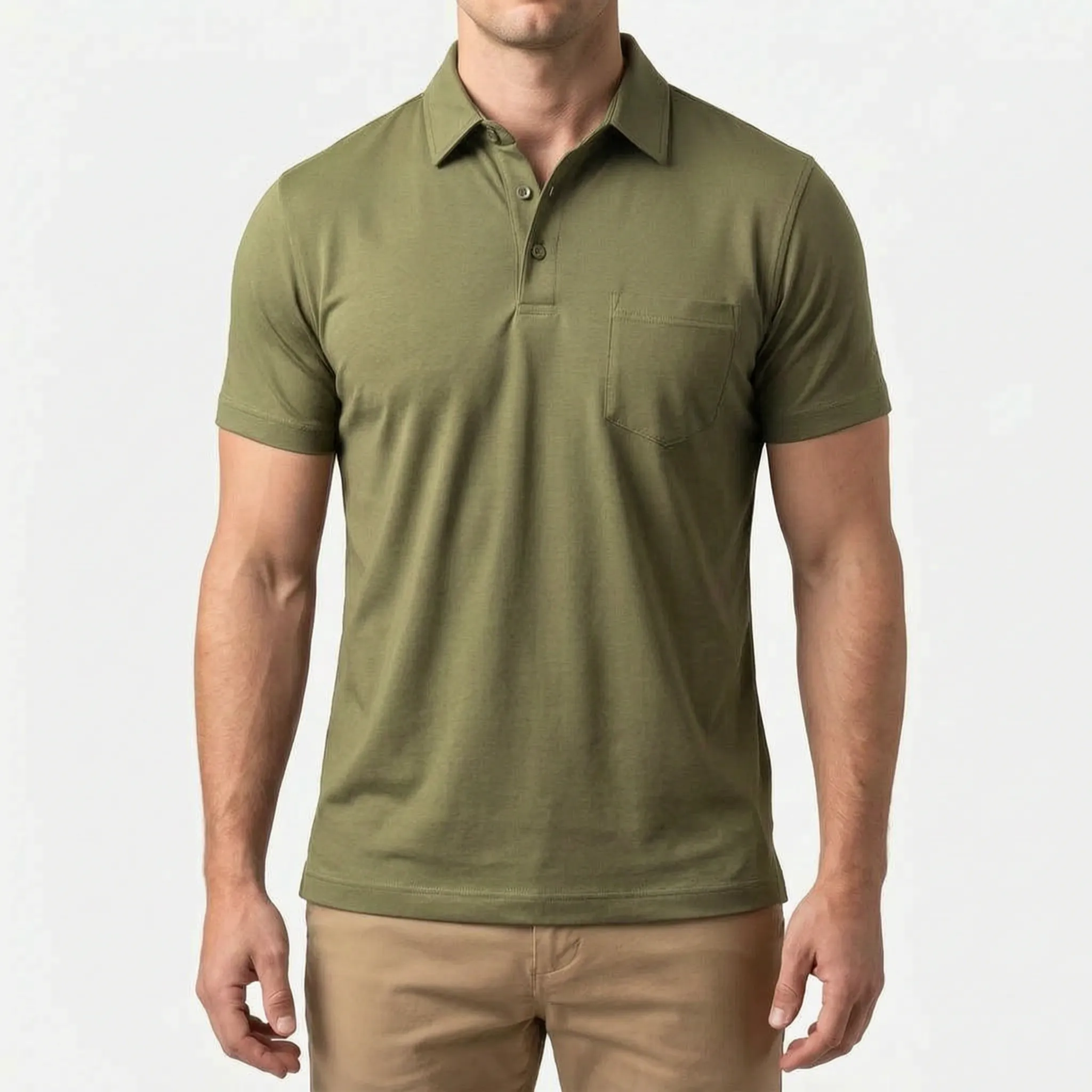 Vellaro™ -  Fitted Men's Short Sleeve Polo Shirt -  Smart Casual Dressing