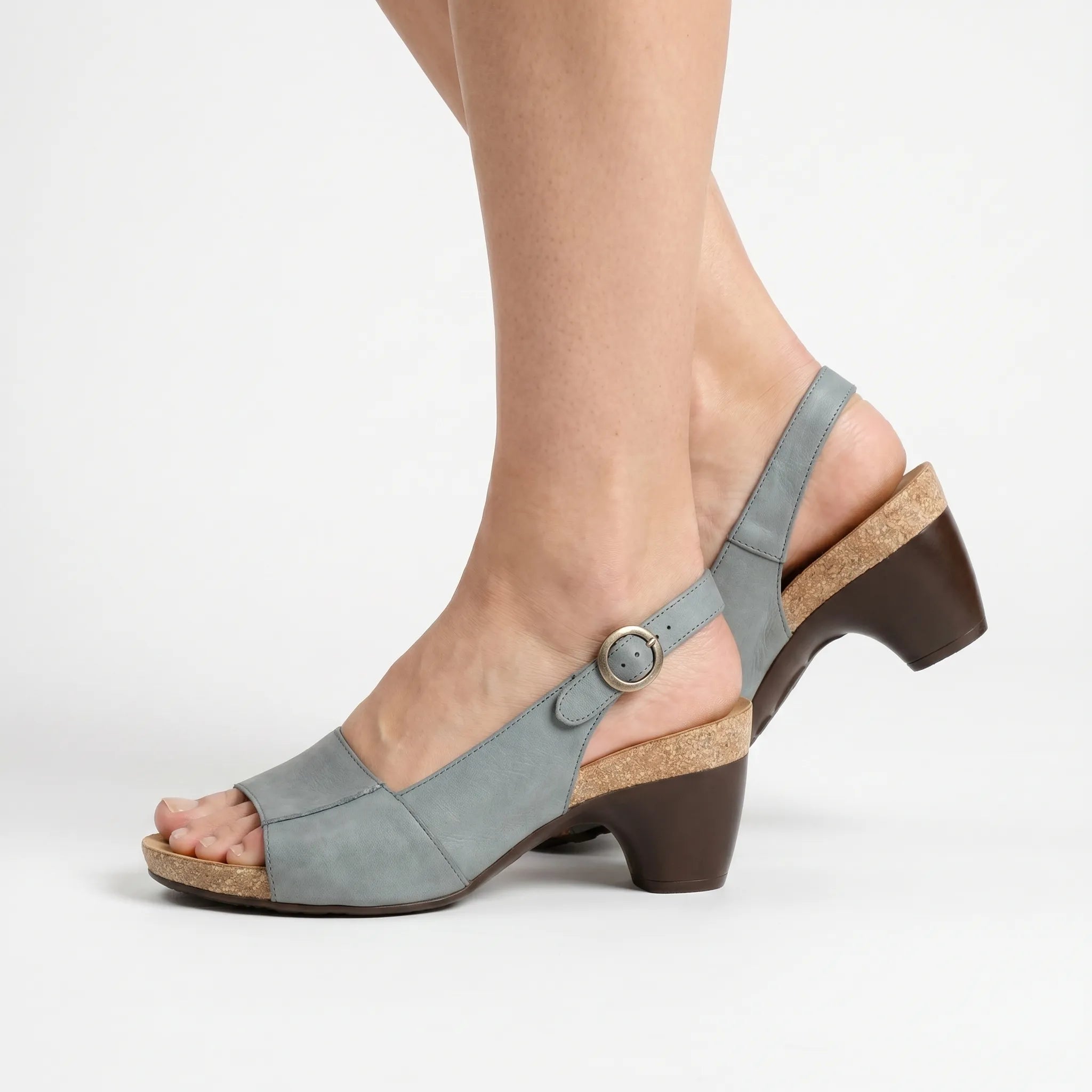 Velmora™ -  Slingback Heeled Sandals -  Walking In Town