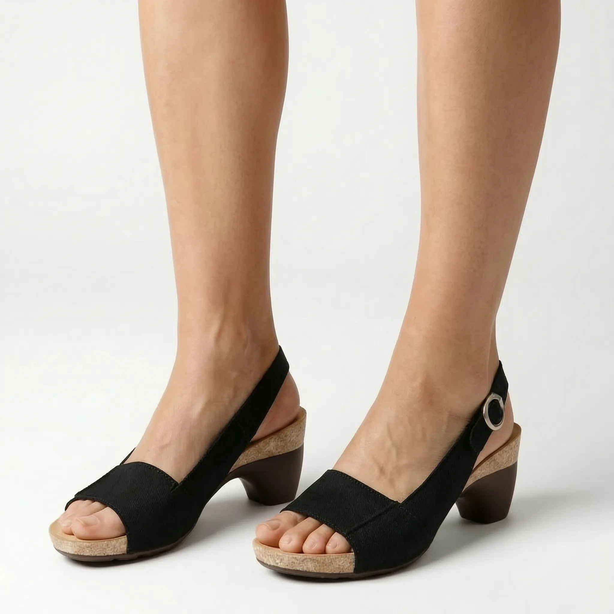 Velmora™ -  Slingback Heeled Sandals -  Walking In Town