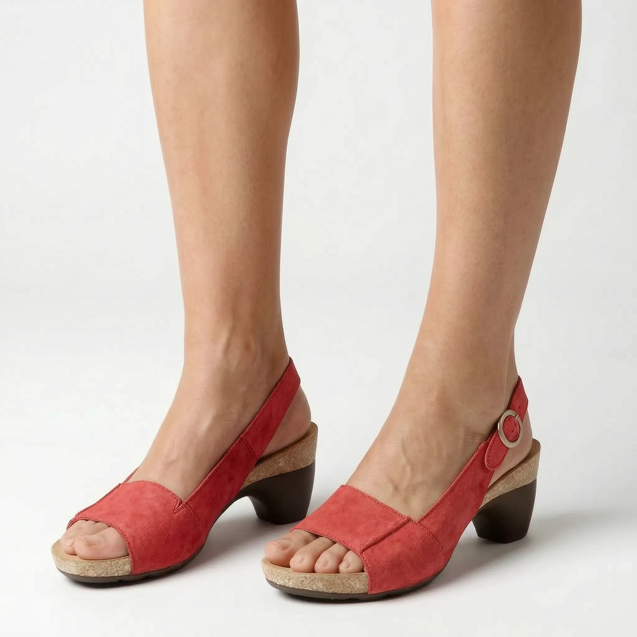 Velmora™ -  Slingback Heeled Sandals -  Walking In Town