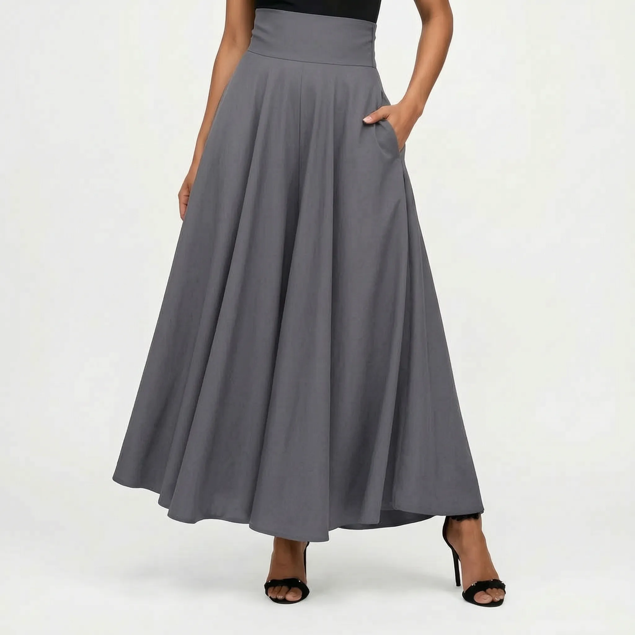Velorina™ -  High-Waisted A-Line Skirt -  Smart-Casual Office Wear