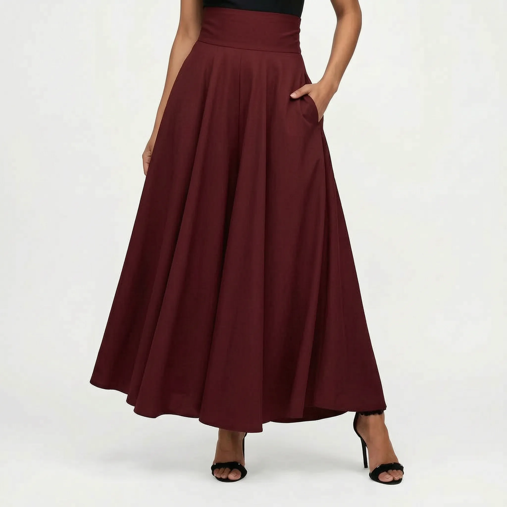 Velorina™ -  High-Waisted A-Line Skirt -  Smart-Casual Office Wear