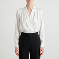 Veltira™ -  V-Neck Long Sleeve Blouse -  Office Wear