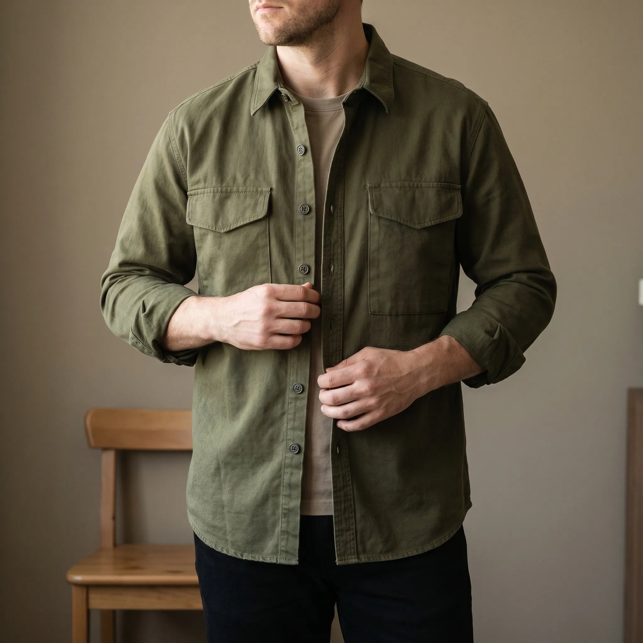Veltor™ -  Men's Casual Button-Down Shirt -  Everyday Layering