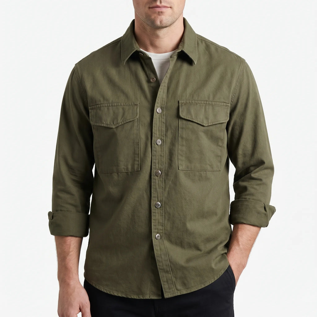 Veltor™ -  Men's Casual Button-Down Shirt -  Everyday Layering