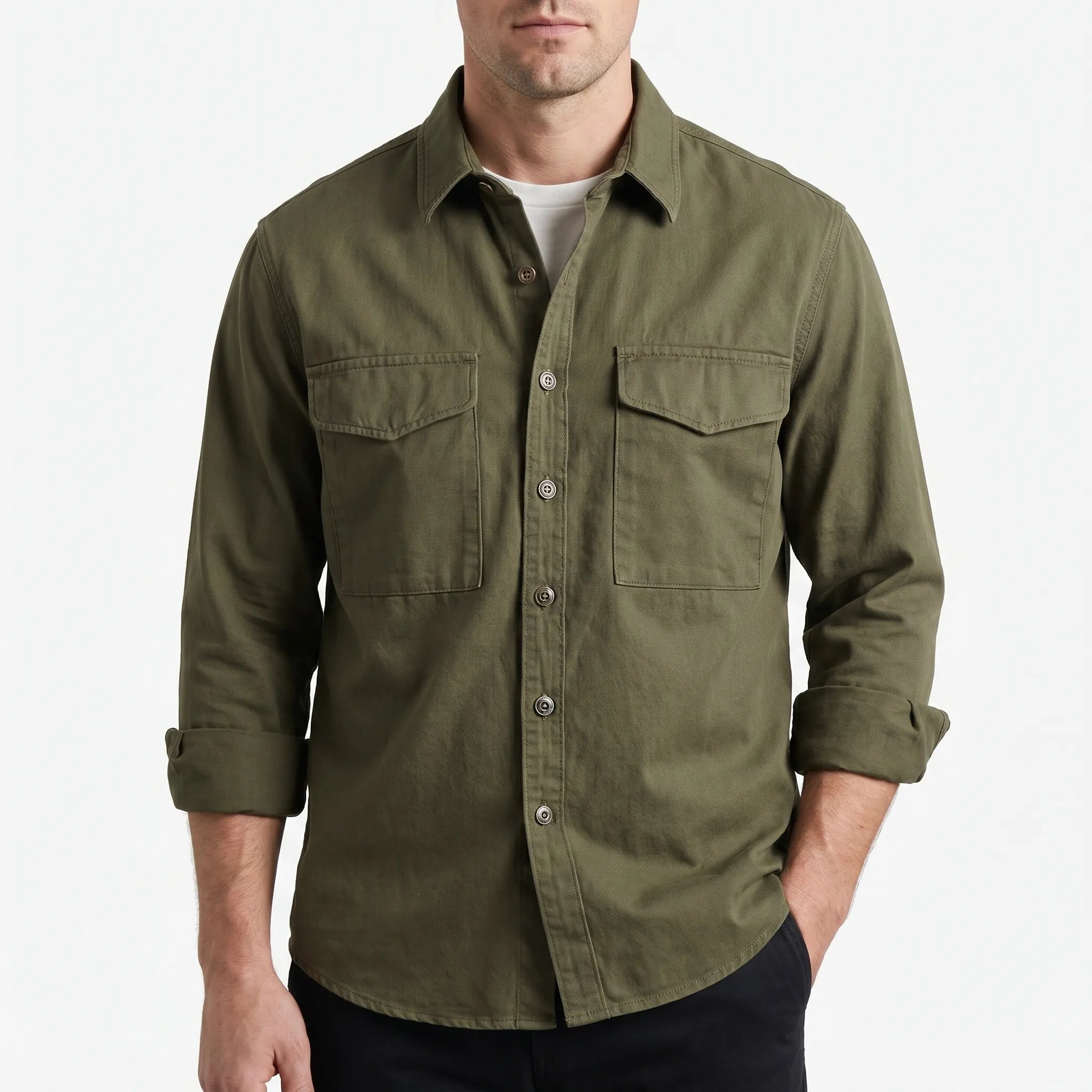 Veltor™ -  Men's Casual Button-Down Shirt -  Everyday Layering