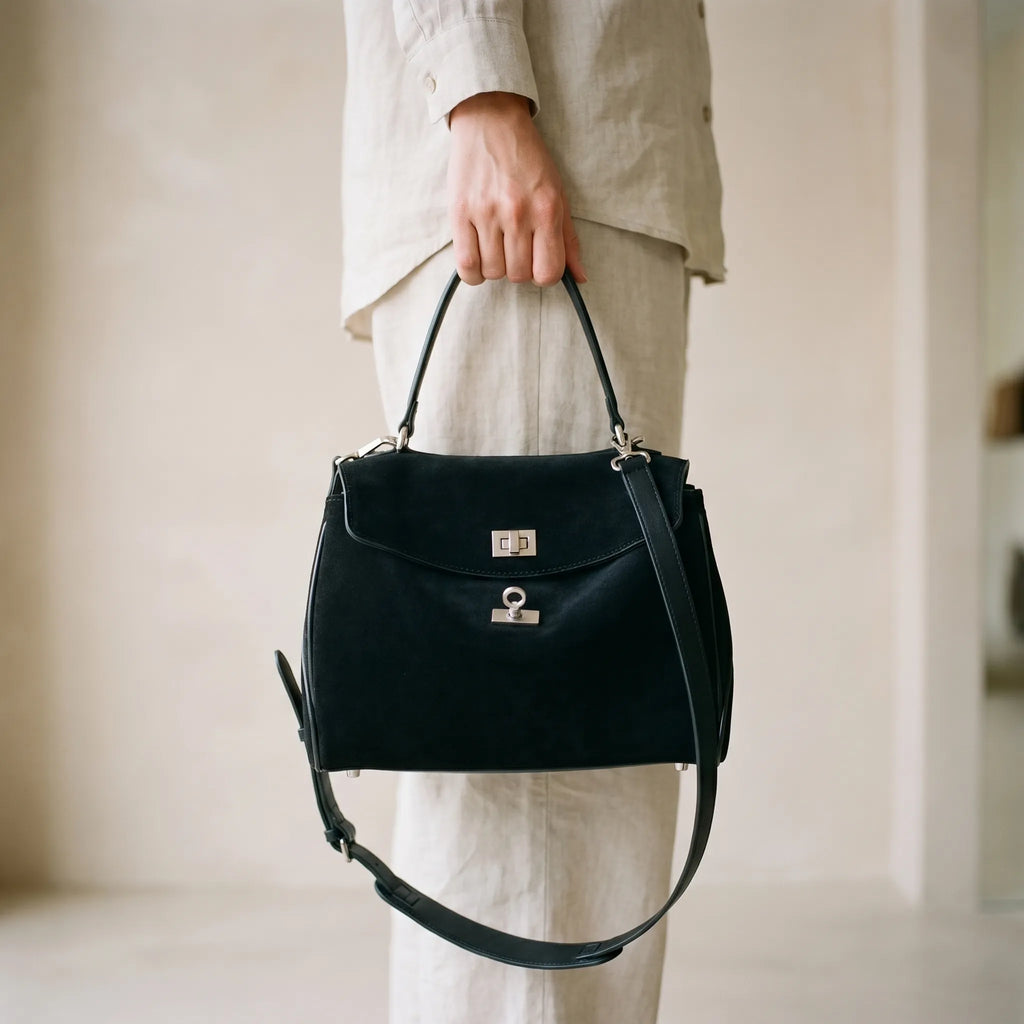 Velura™ -  Soft Textured Top-Handle Bag -  Daily Commuting