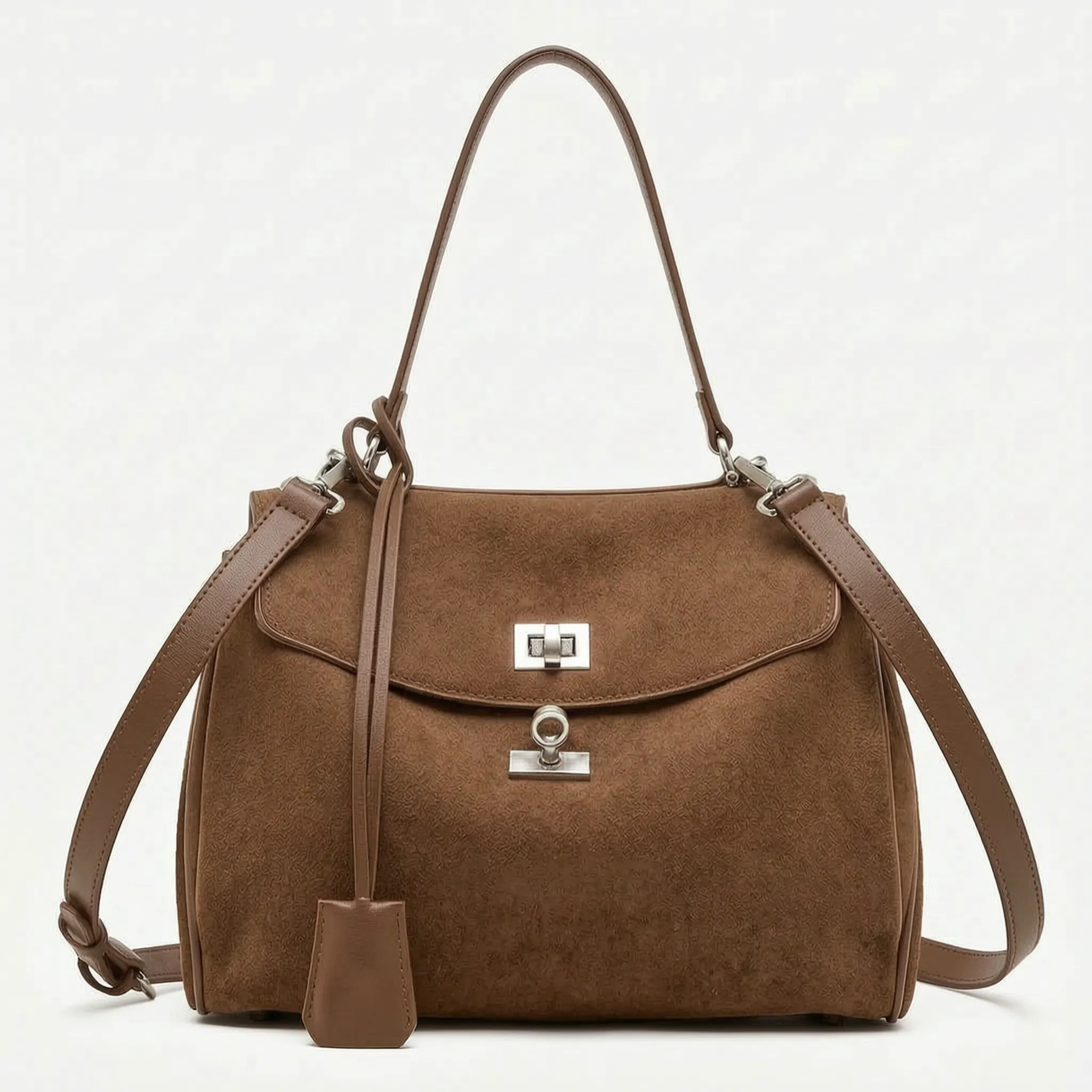 Velura™ -  Soft Textured Top-Handle Bag -  Daily Commuting