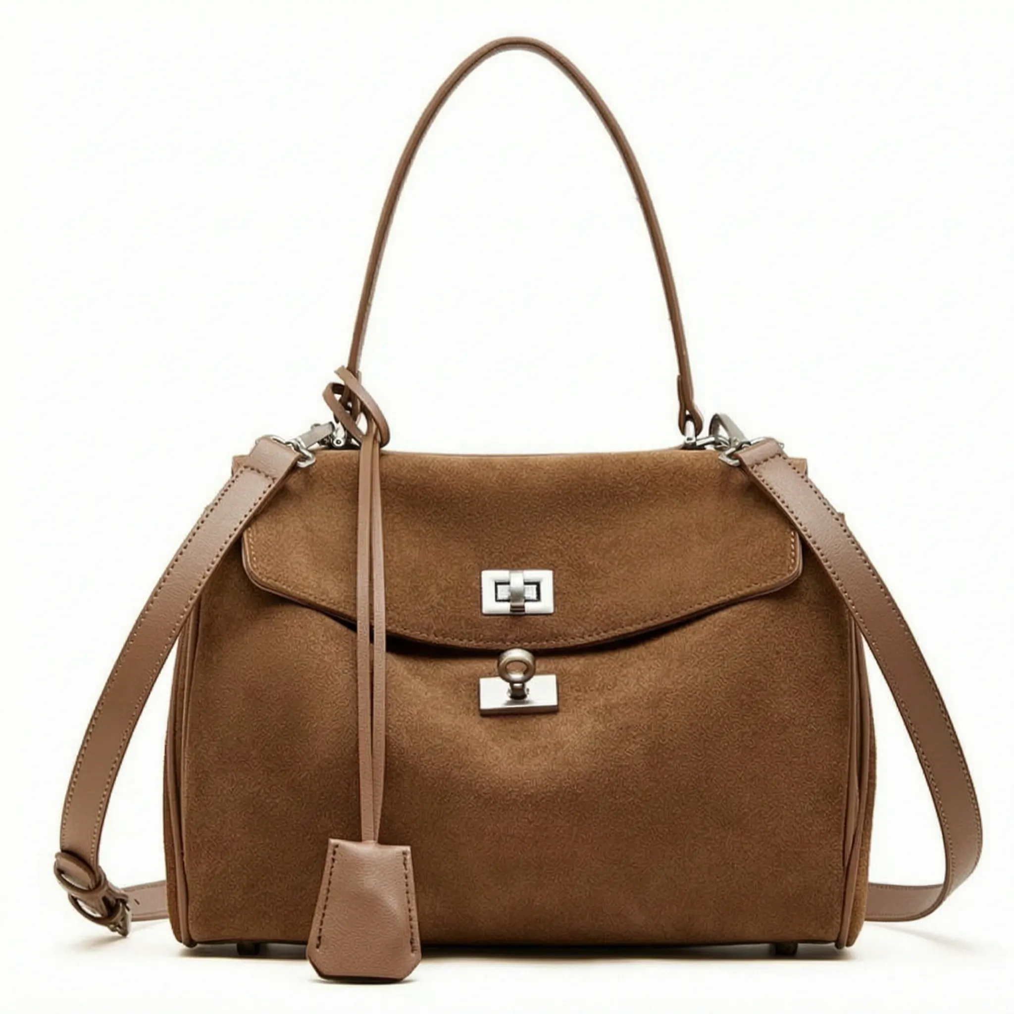 Velura™ -  Soft Textured Top-Handle Bag -  Daily Commuting