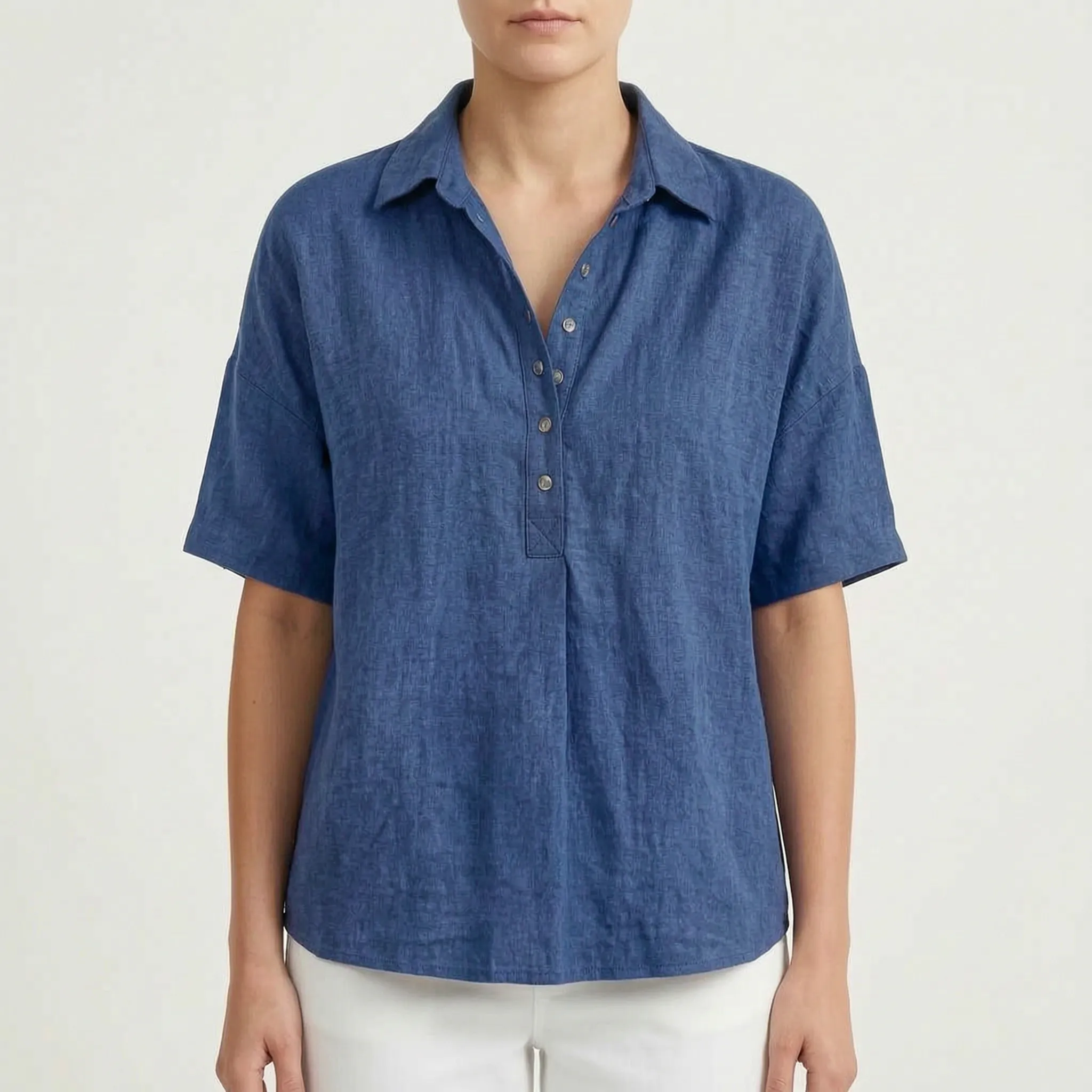 Veralis™ -  Casual Short Sleeve Blouse -  Warm Weather Wear