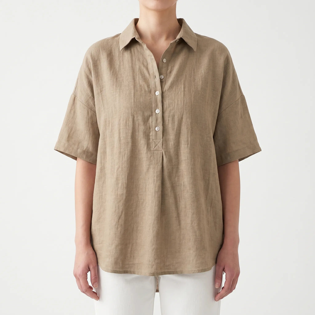 Veralis™ -  Casual Short Sleeve Blouse -  Warm Weather Wear